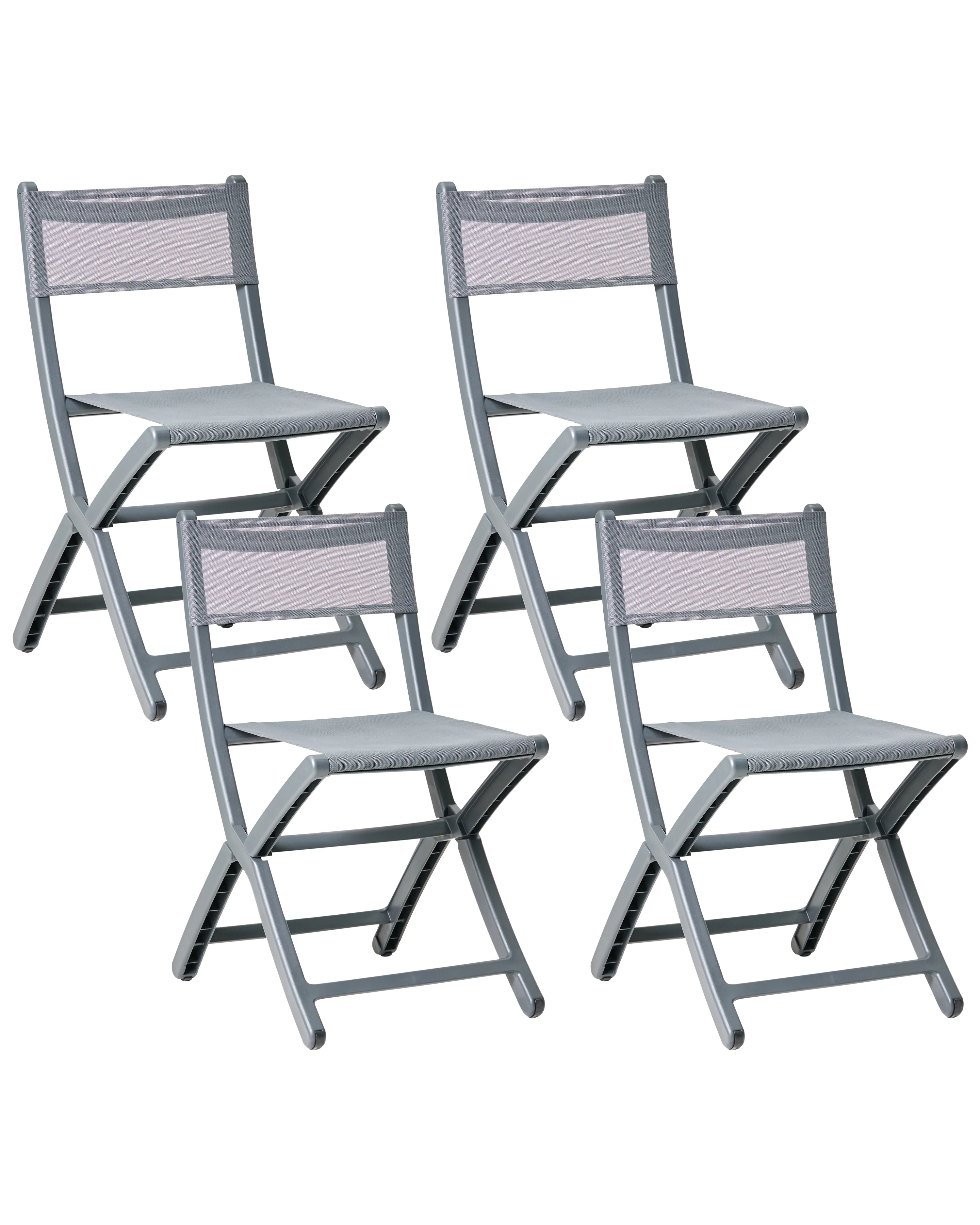 Set van 4 tuinstoelen TALCA Donkergrijs