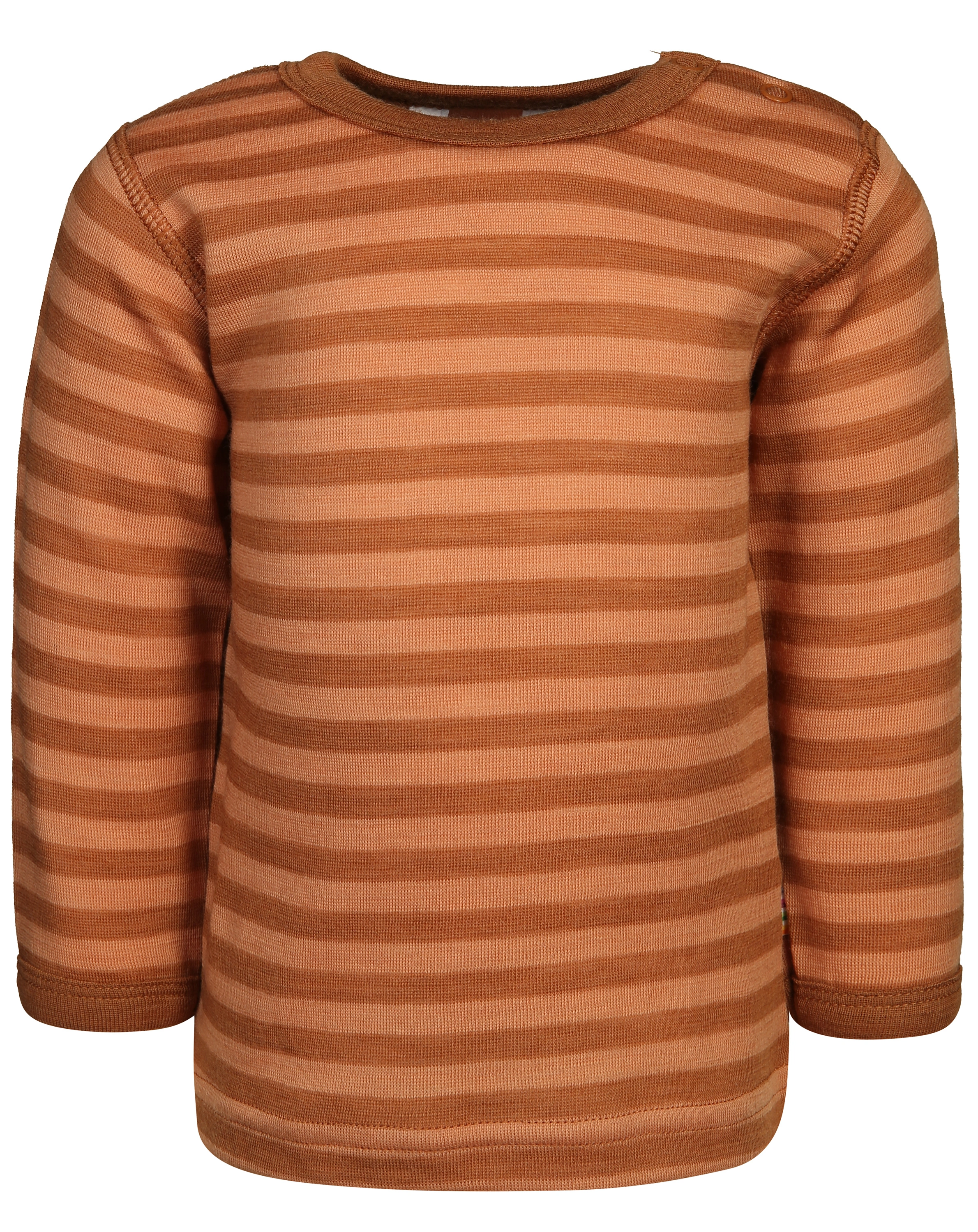 Woll-Langarmshirt 618 - STRIPE BABY in copper