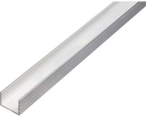 U-profiel aluminium naturel 16x13x1,5 mm, 2,6 m