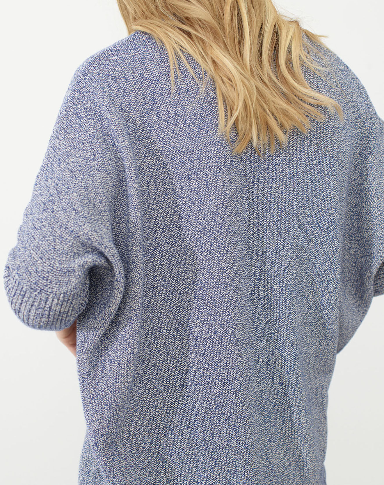Caroll Gilet 100% Coton Bio Sylvie indigo chiné