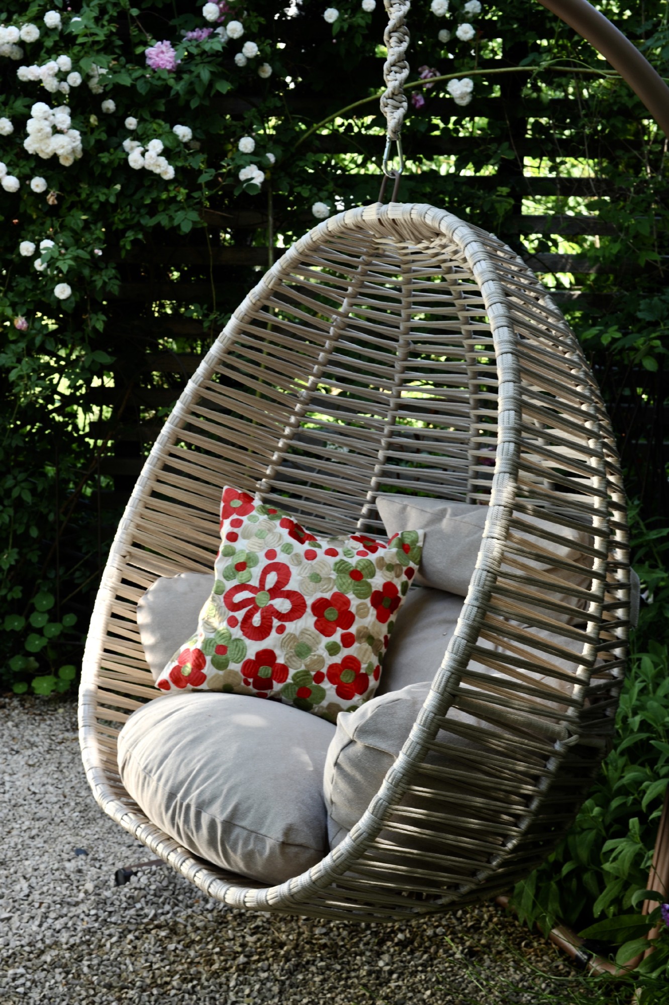 Freischaukler 'Alexis'  mit Polstern, beige, H 200 cm, B 115 cm, T 120 cm günstig bestellen