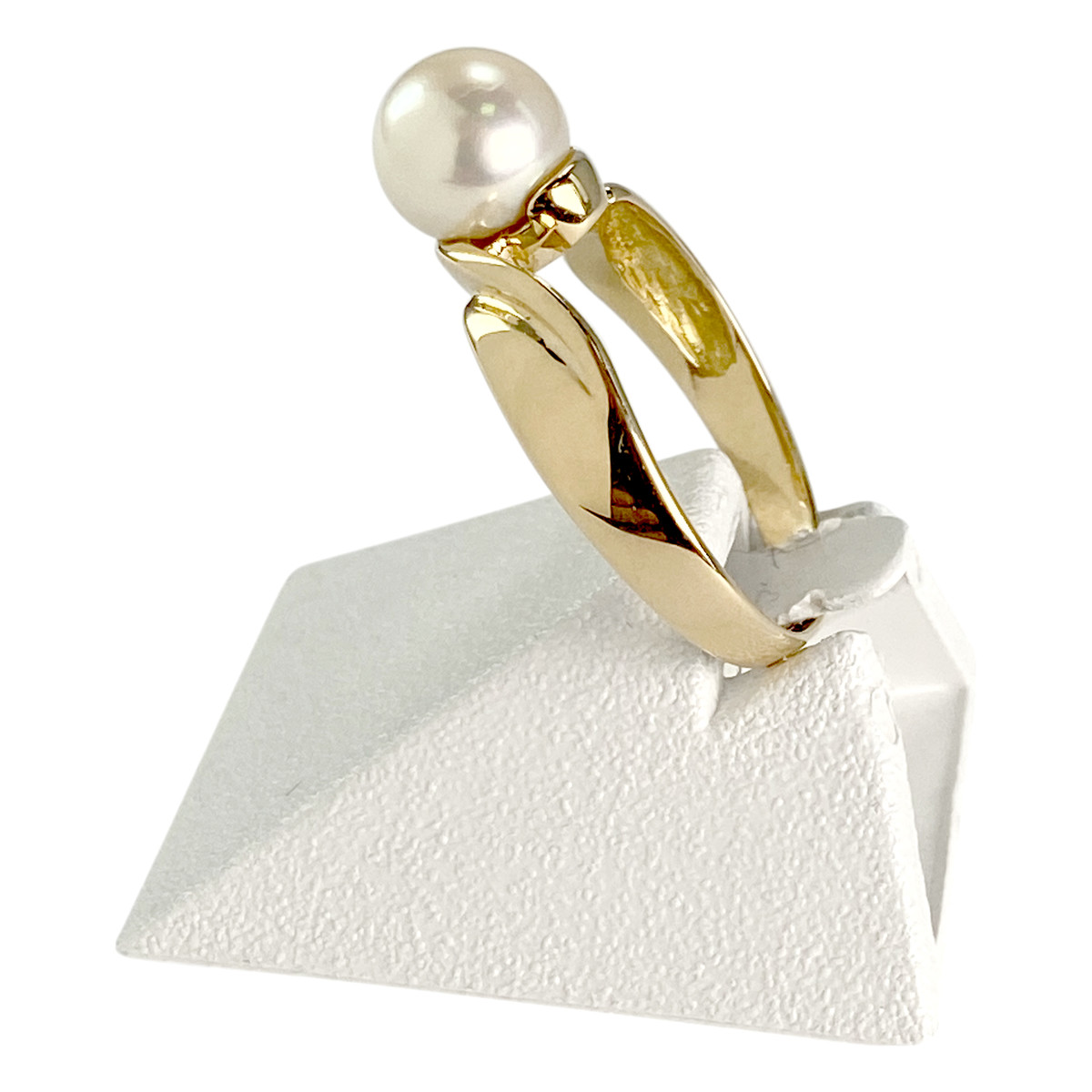 Bague d'occasion or 750 jaune perle de culture