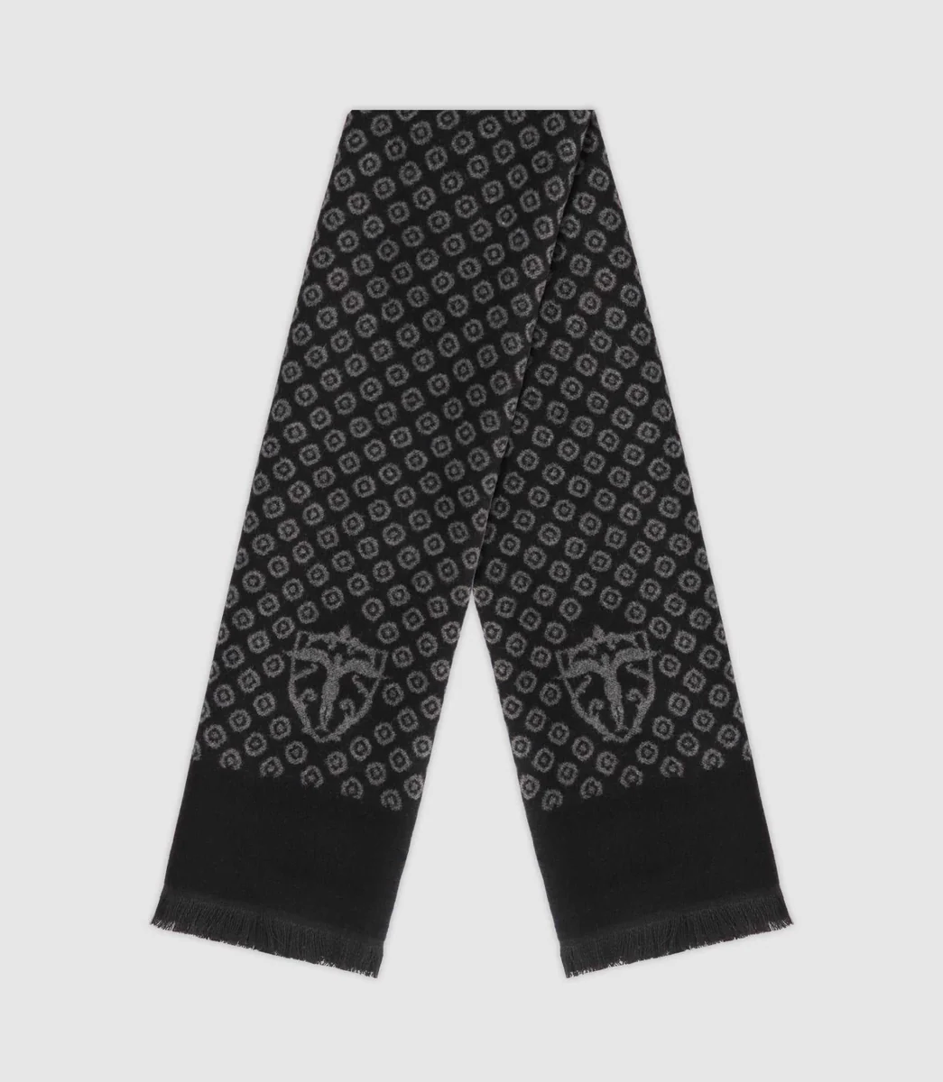 Echarpe à motif noir AFLEUR