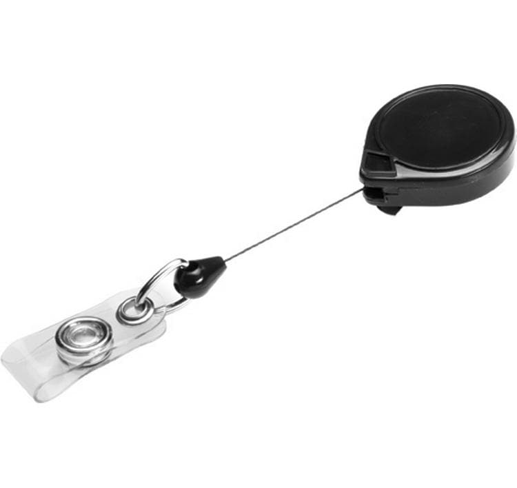 Ausweishalter KB Mini-Badge 90 cm, mit Clip, SchwarzKartenhalter