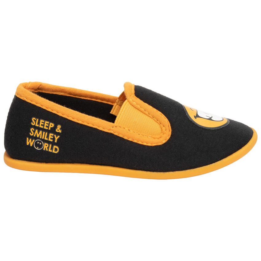 Chaussons bas pour enfant garçon SmileyWorld - Noir