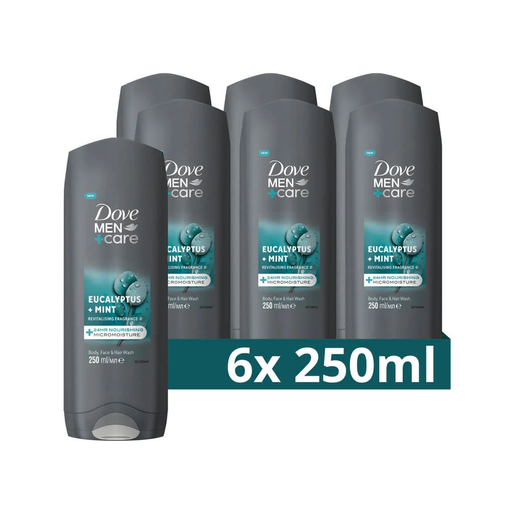 Eucalyptus + Mint 3-in-1 douchegel - 6 x 250 ml