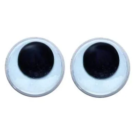 Glorex Wackelaugen 20 mm rund, 12 Stück