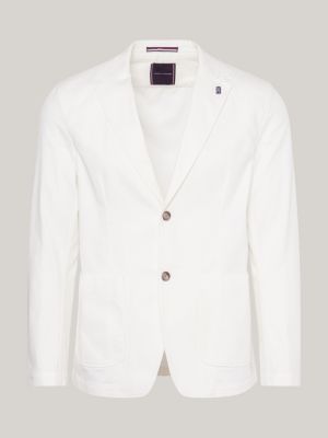 Blazer Slim Fit com Monograma TH em Sarja