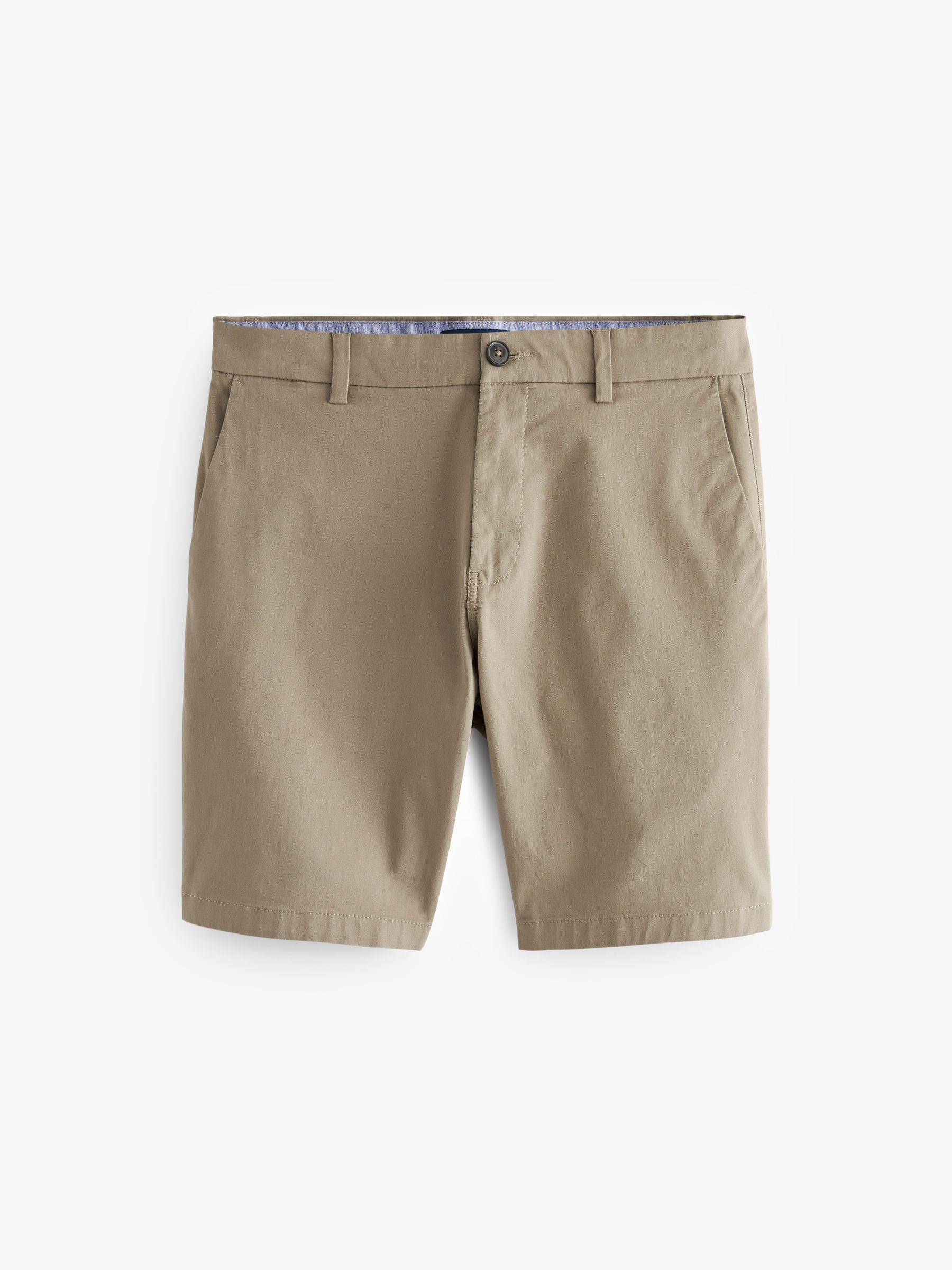 Pastelgeel - Strakke Pasvorm - Chinoshort met stretch