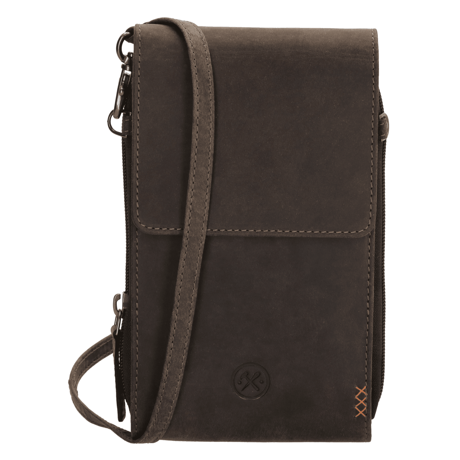 Hide & Stitches Idaho Telefoontasje Donkerbruin