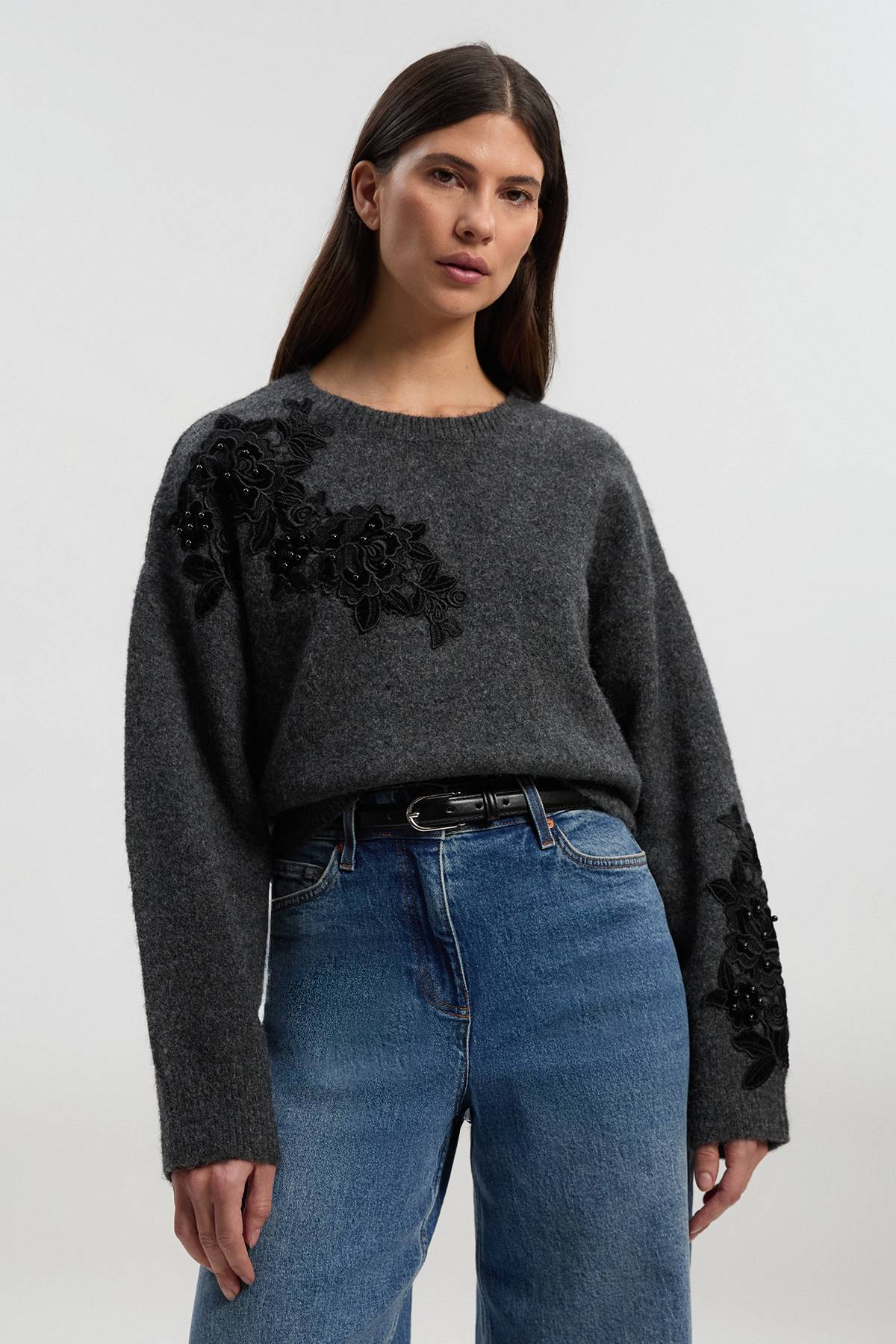 KarenMillen synthétiquell Douillet Orné de Dentelle