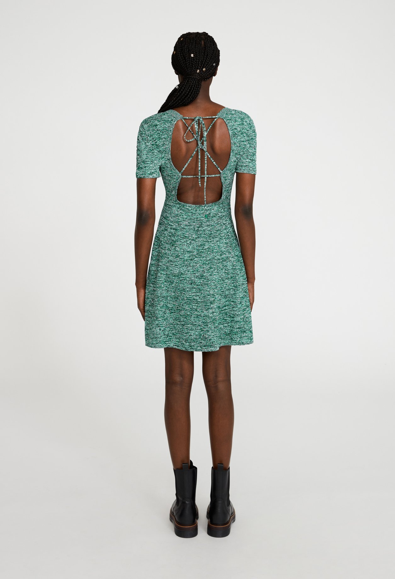 Robe maille dos nu