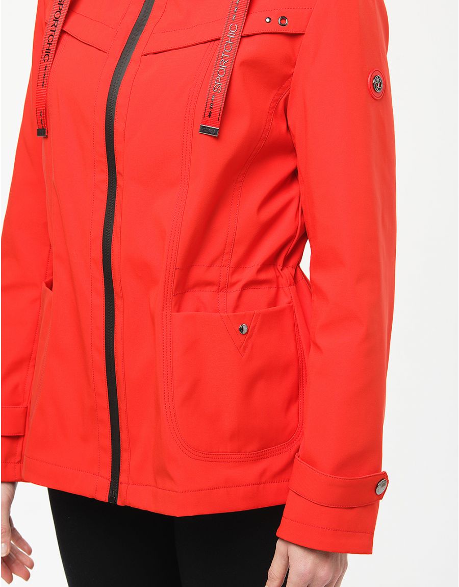 Parka courte rouge