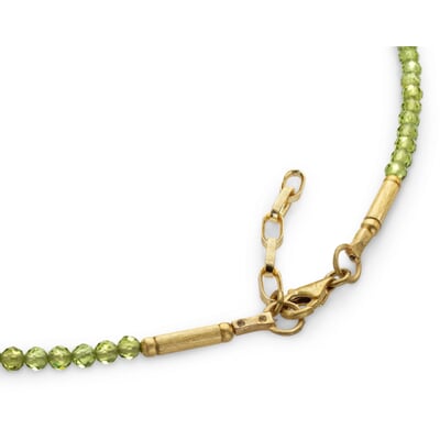 Peridot-Collier, Grün-Gold