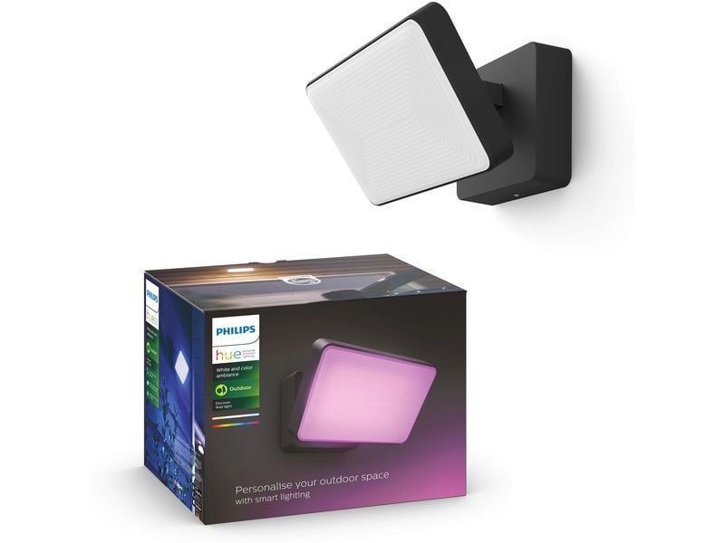 Philips Hue White & Color Ambiance Outdoor Discover Flutlic Hue Aussenstrahler Discover mit 16 Mio. Farben