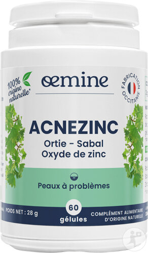 Oemine Acnézinc Zinc Maintien D'une Peau Normale 60 Gélules