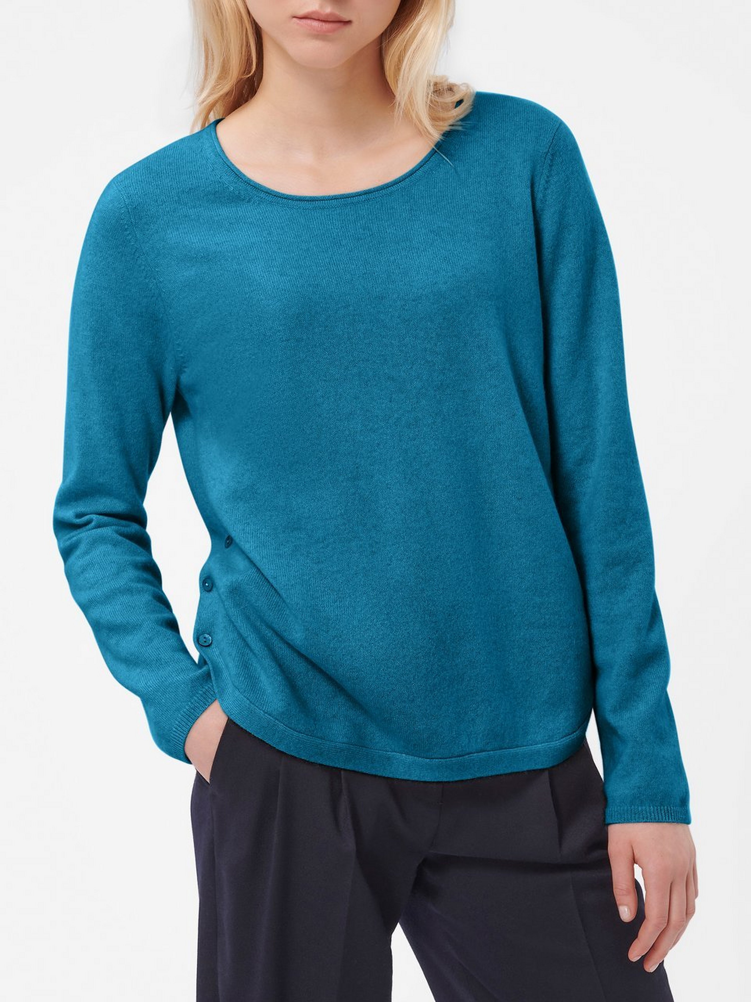 Rundhals-Pullover aus 100% Premium-Kaschmir