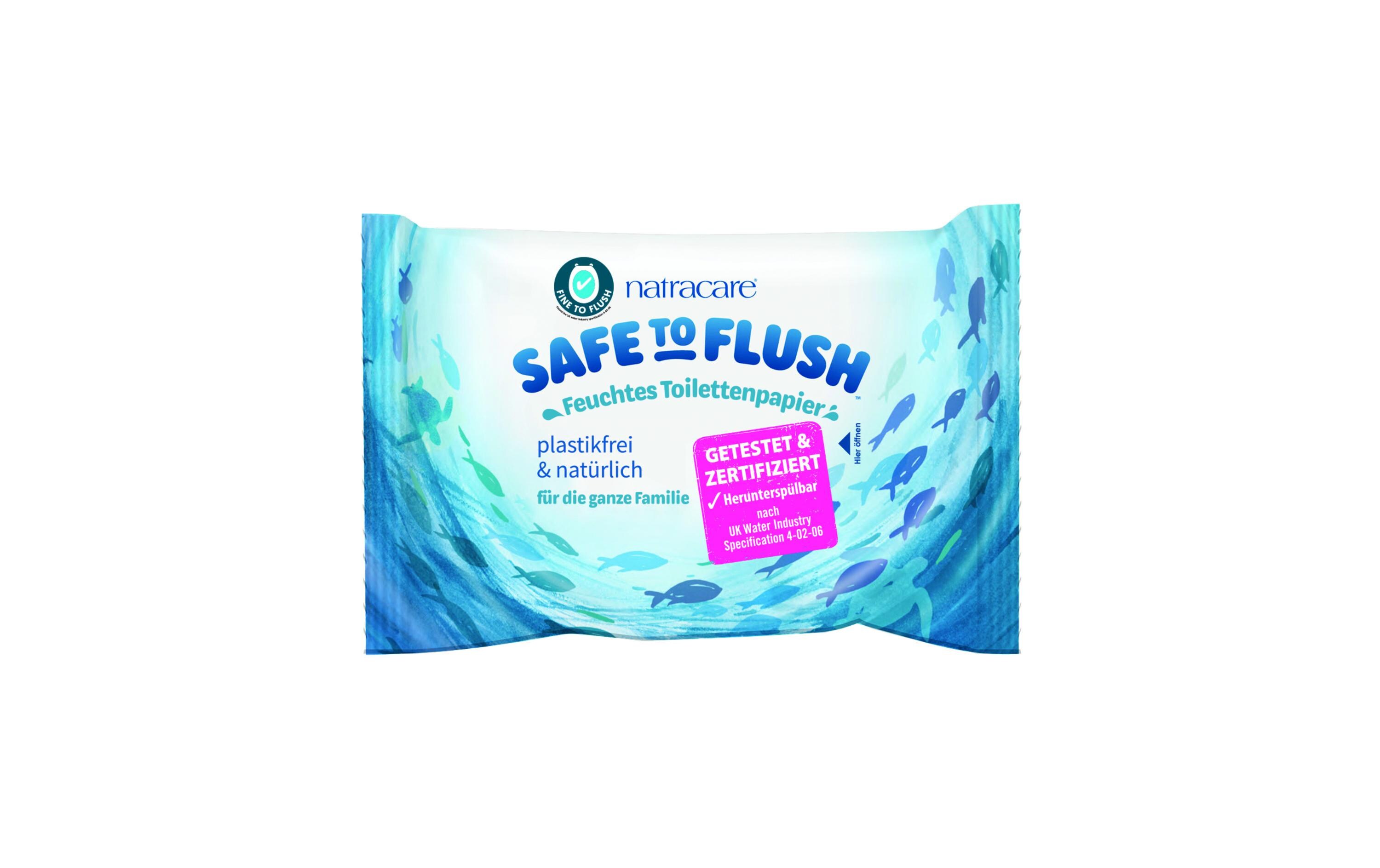Feuchttücher Safe to Flush 30 StückFeuchte Toilettentücher, natürlich und herunterspülbar