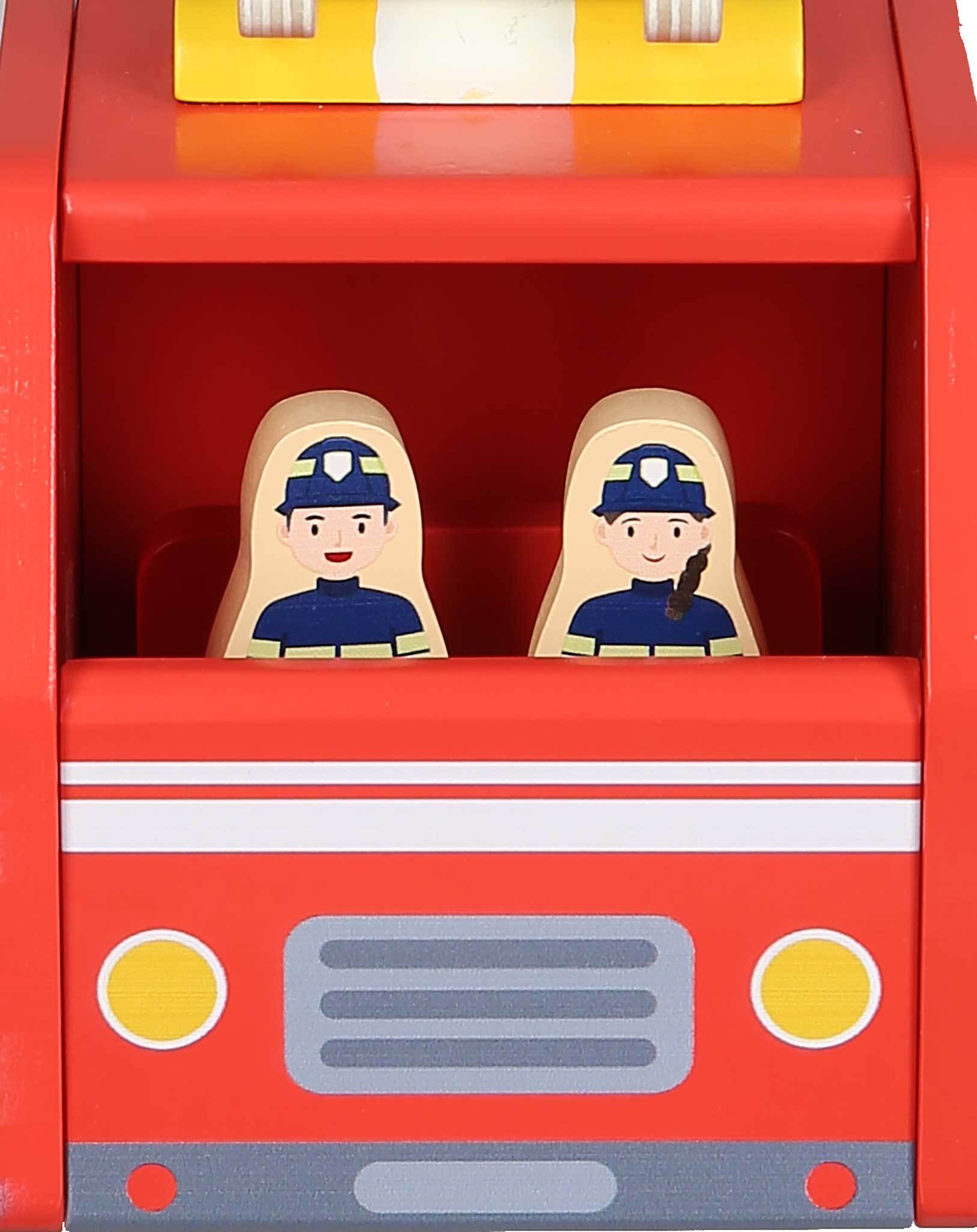 Feuerwehrwagen LÖSCHTRUPP aus Holz