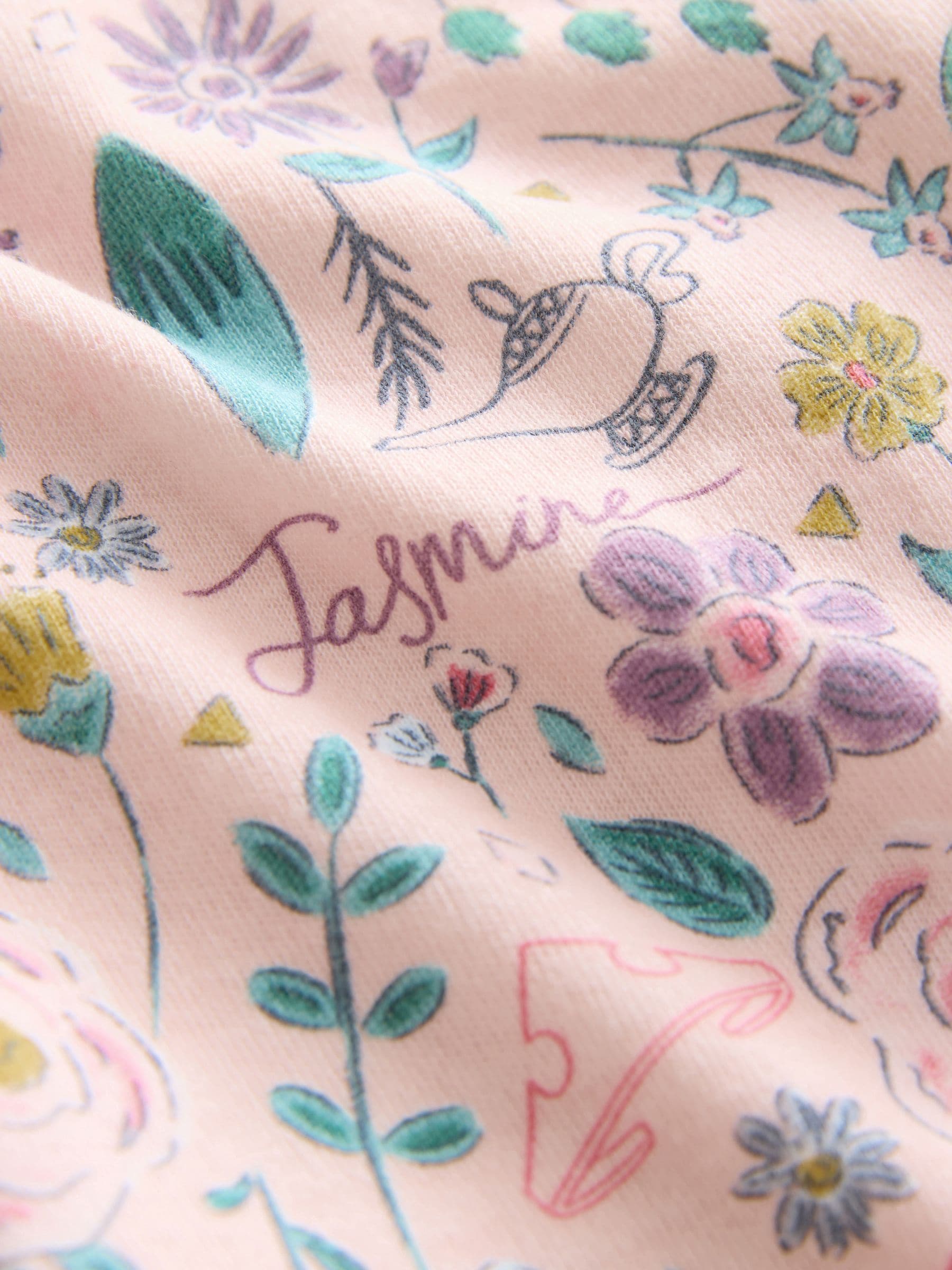 Roze - 100% katoenen Disney prinses knusse pyjama's met lange mouwen verpakking van 2 (9mnd - 10 jr)