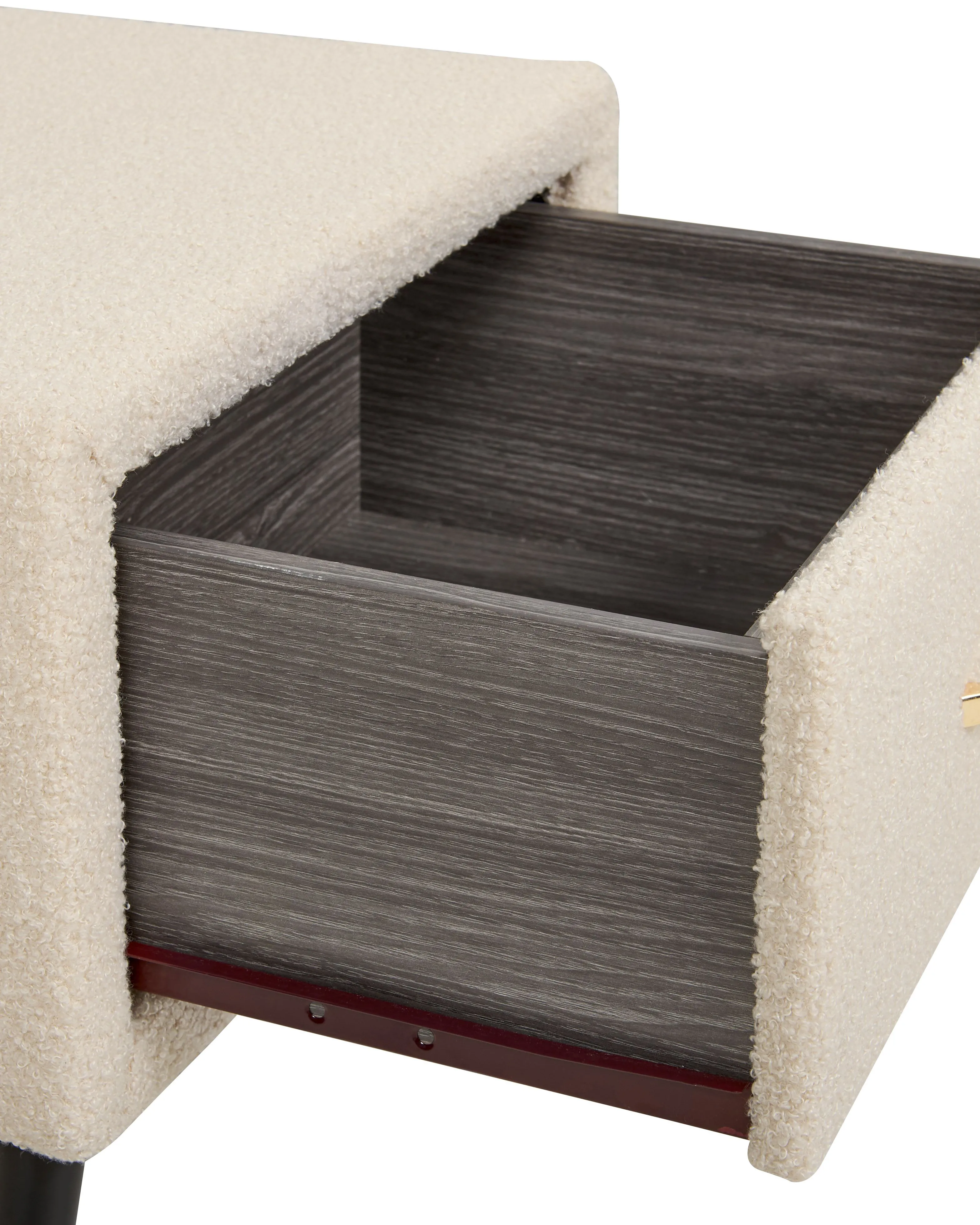 Nachtkastje met 1 lade FLAYAT Bouclé Beige