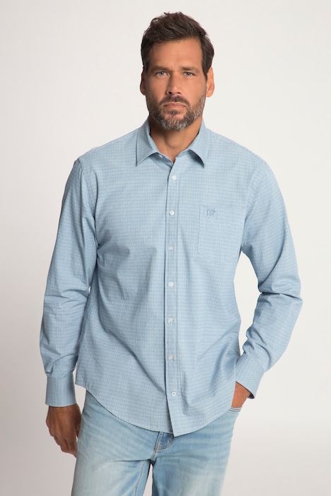 Hemd, Leinenoptik, Langarm, Kentkragen, Modern Fit