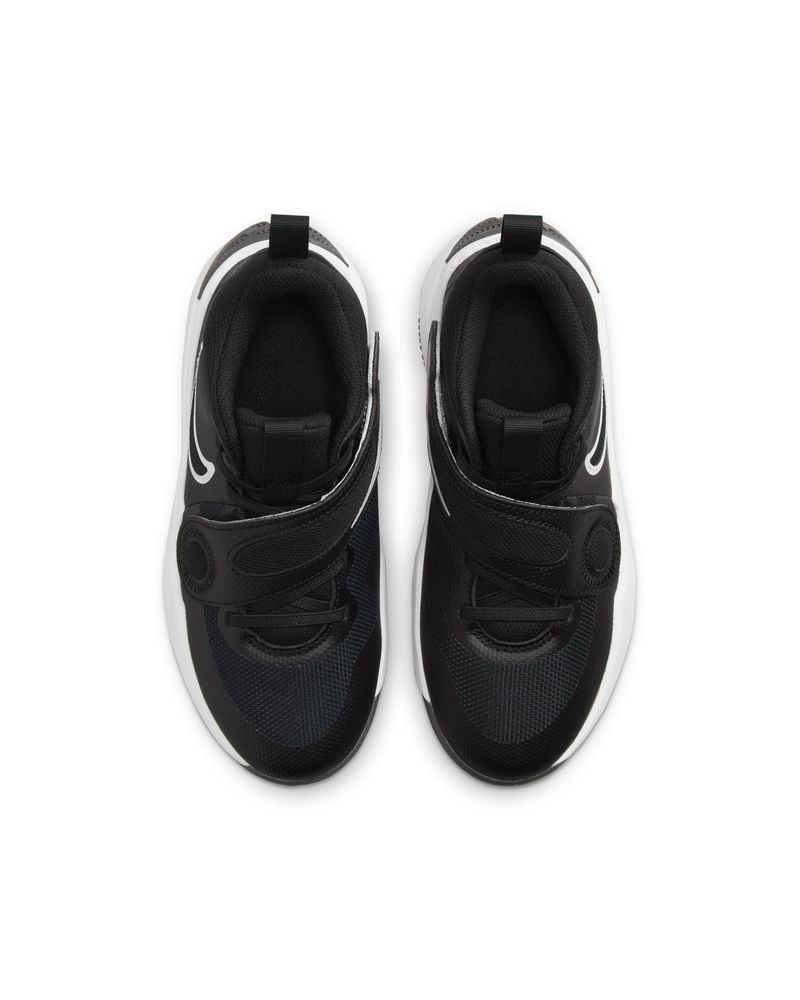 Chaussures de basket Nike Team Hustle D 11 Noir & Blanc pour enfant