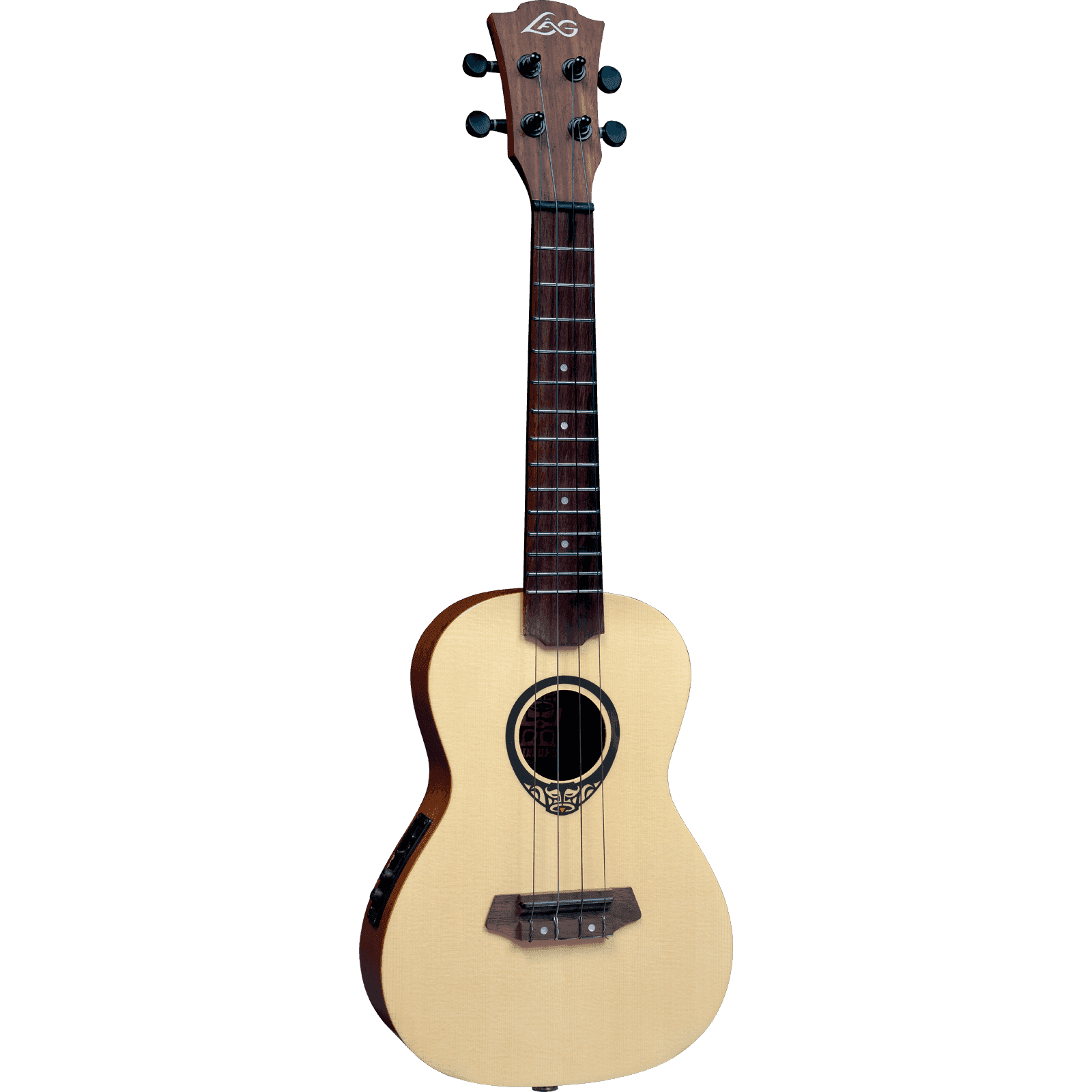 LAG Guitars Tiki Uku 150 TKU150CE elektrisch-akoestische thinline concert ukelele met gigbag