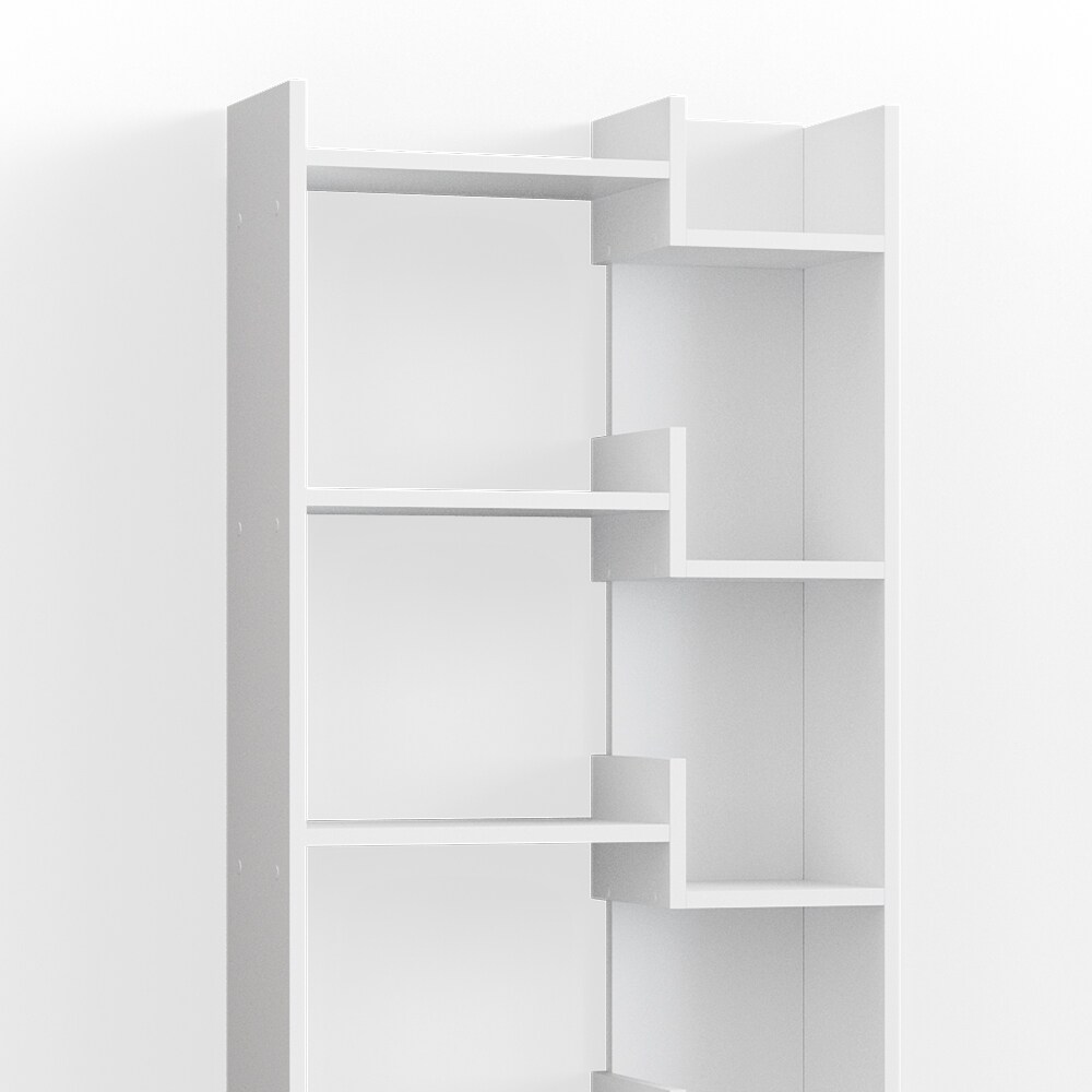 Vicco Bücherregal Raumteiler Standregal Fico Weiß 6 Etagen Wandregal Hochregal