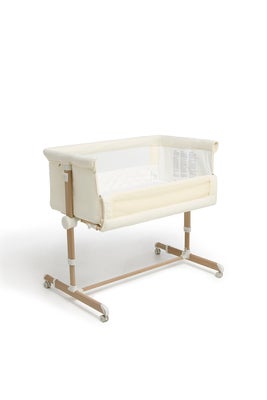 Beemoo CARE Calm Bedside Crib, Nature/White