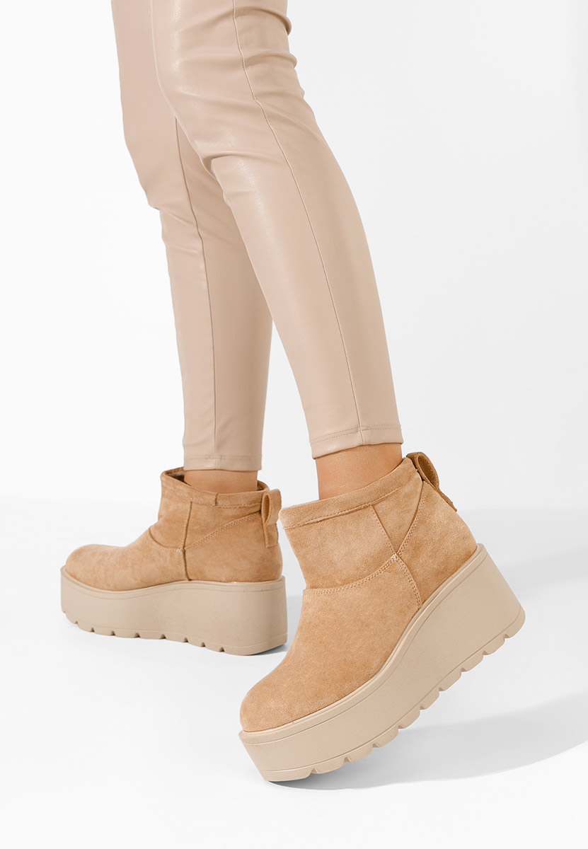 Bottines à plateforme kaki Alrima