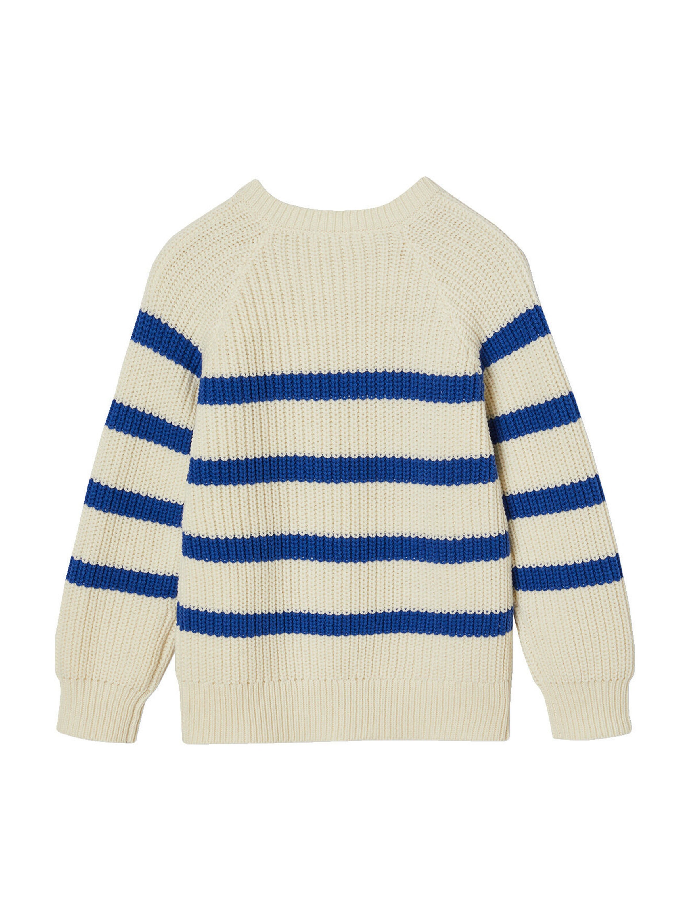 Vertbaudet Jungen Strickpullover mit Streifen elektrisch blau