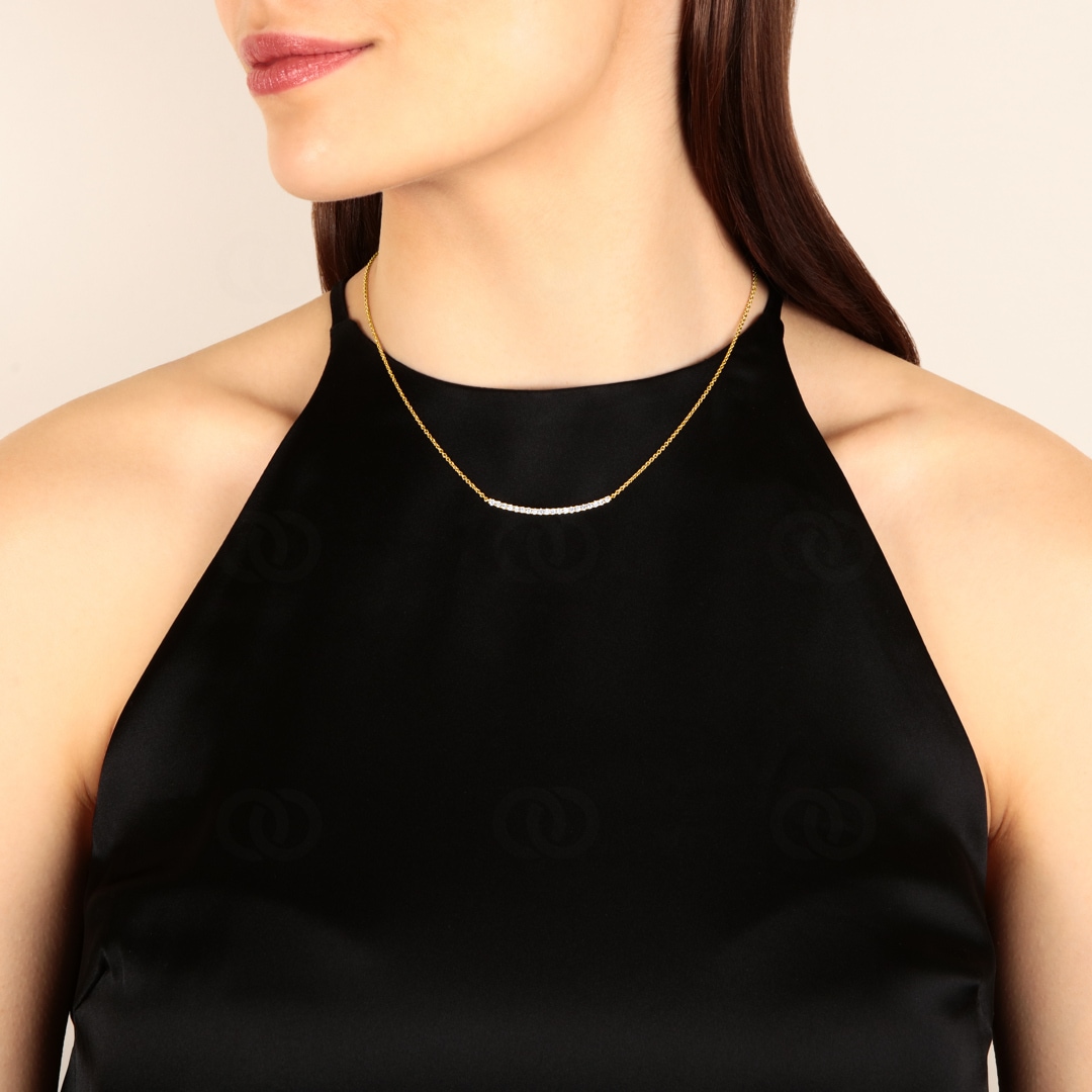 0.50 Karat Diamantencollier 750/18 K Gelbgold