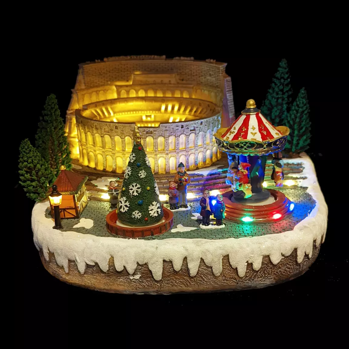 Village de Noël lumineux et musical Rome