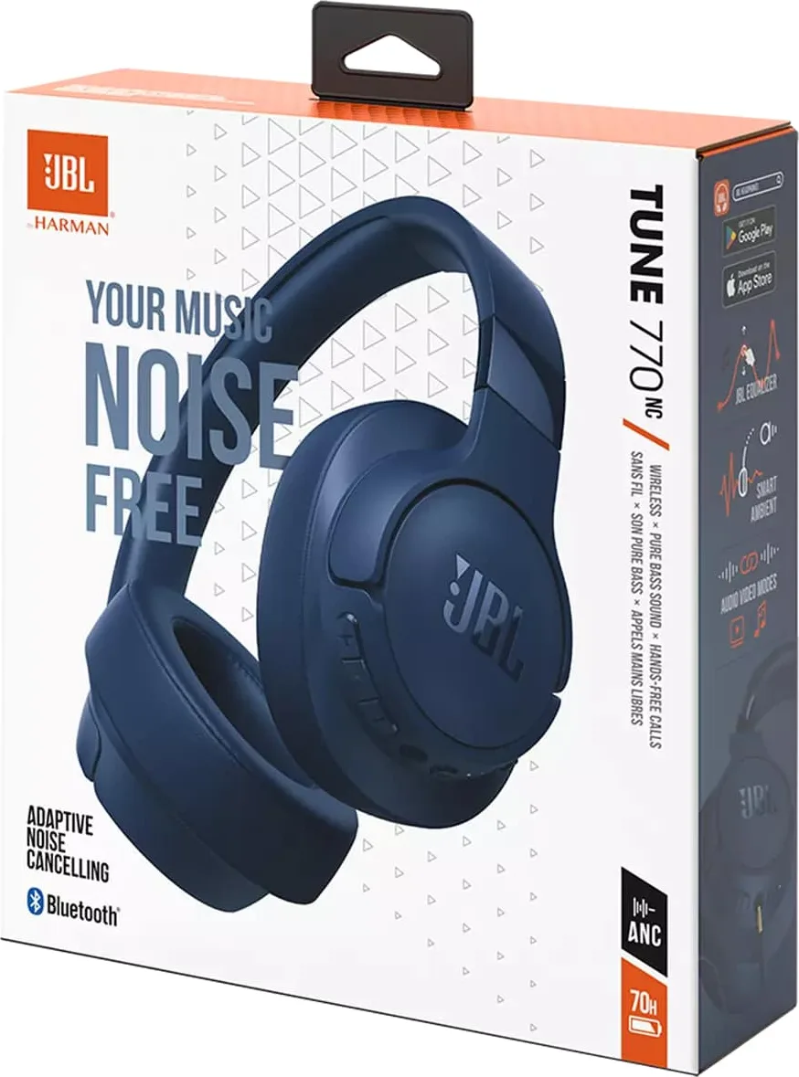 JBL Tune 770NC Bleu Casques Bluetooth