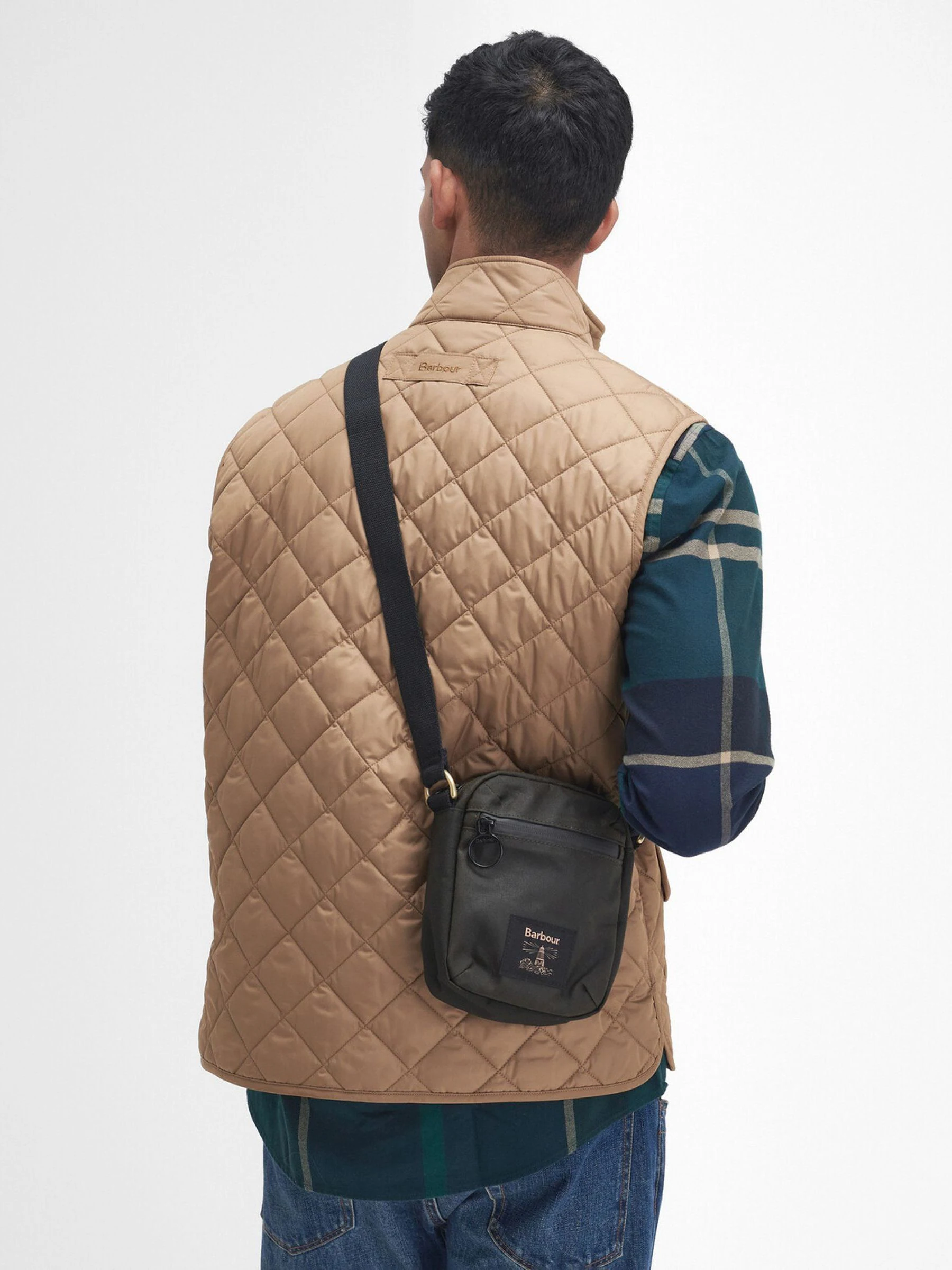 Groen - Barbour® Field gewaxte schoudertas