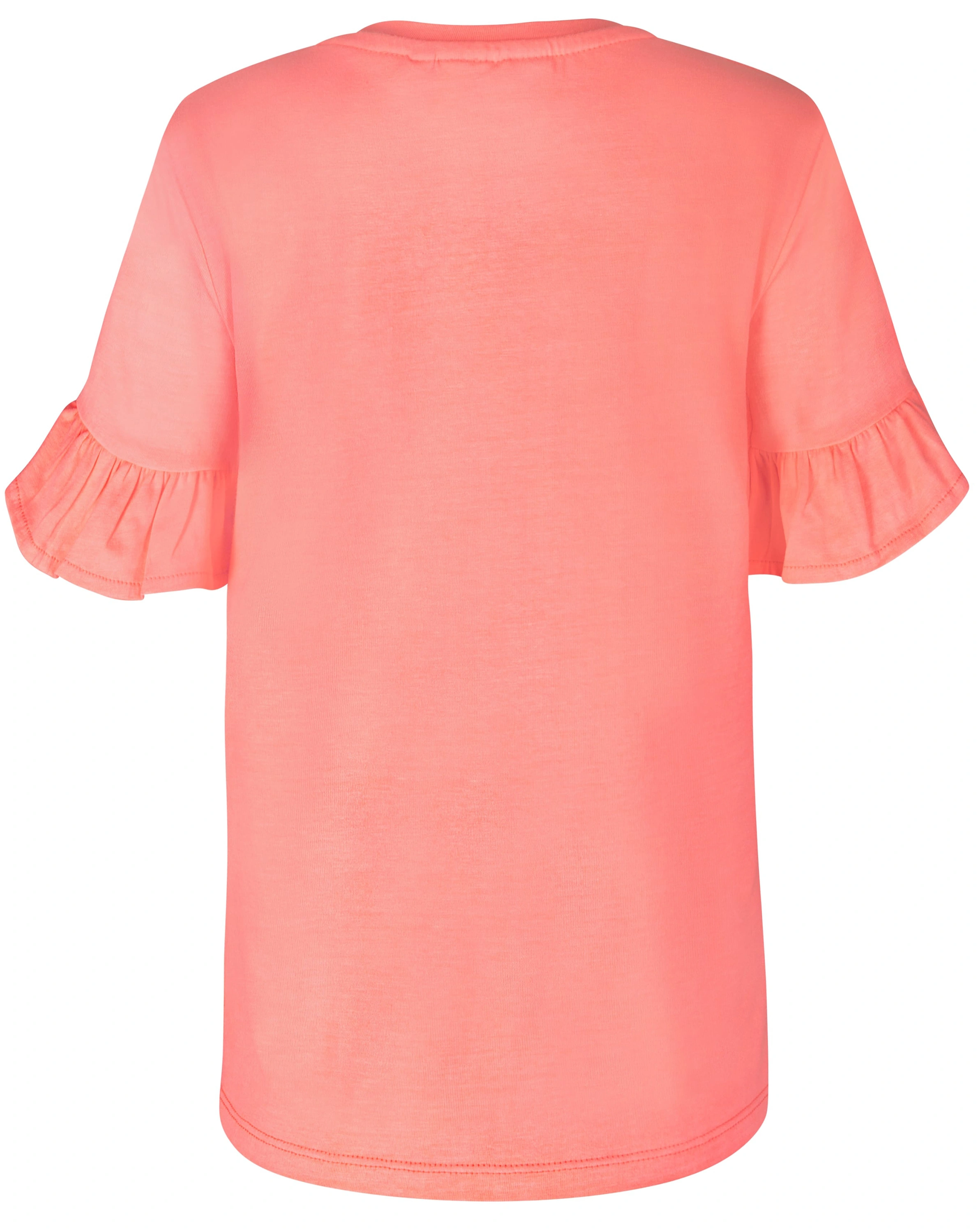 T-Shirt FLOWER in neon coral