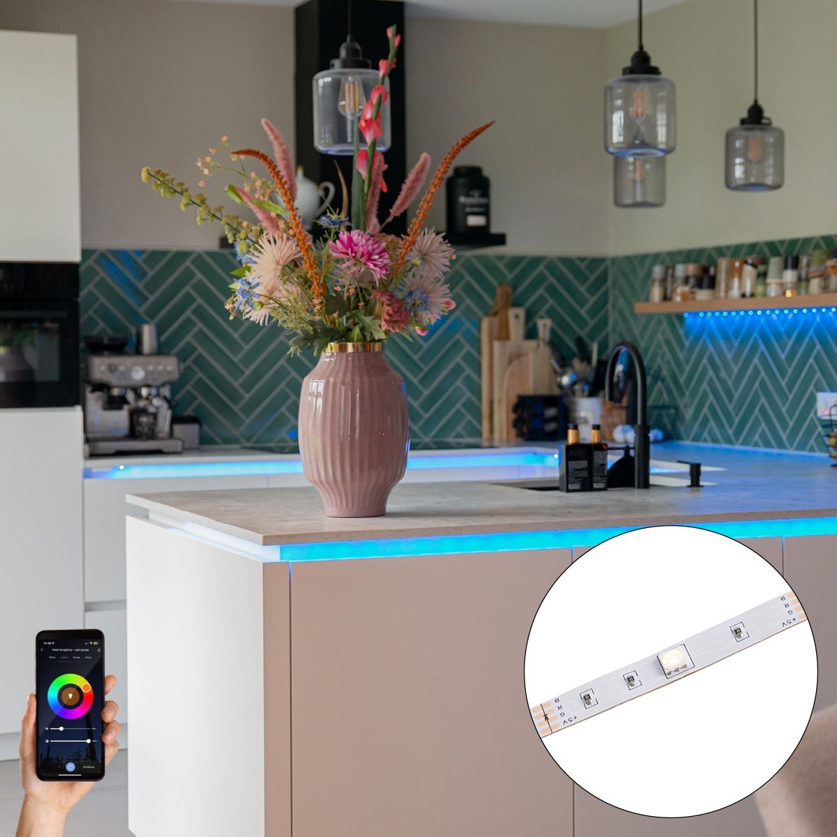 Smart LED strip RGBW 3 meter 12W 1020 lm 2700-6500K