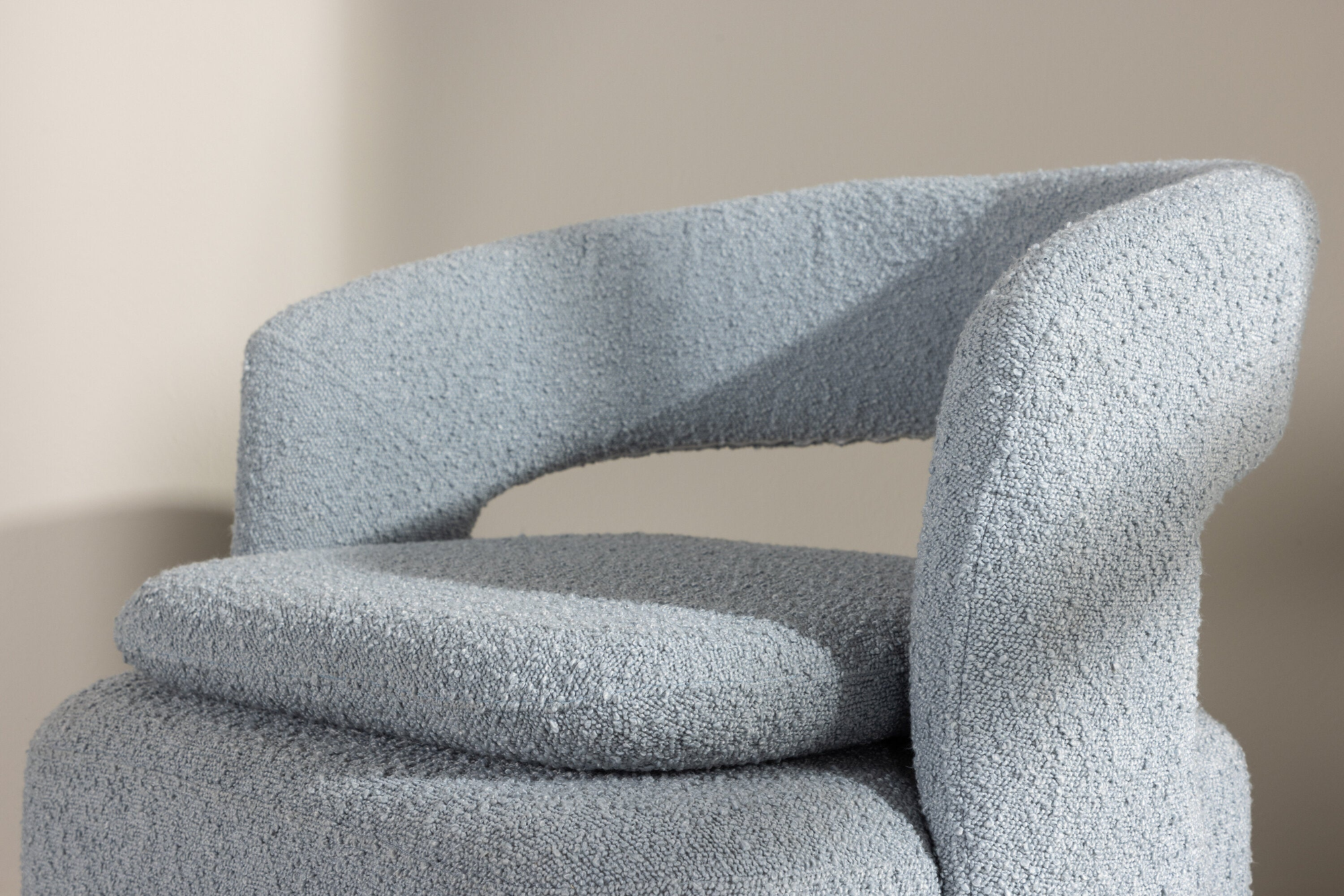 Akando Fauteuil - Licht blauw bouclé