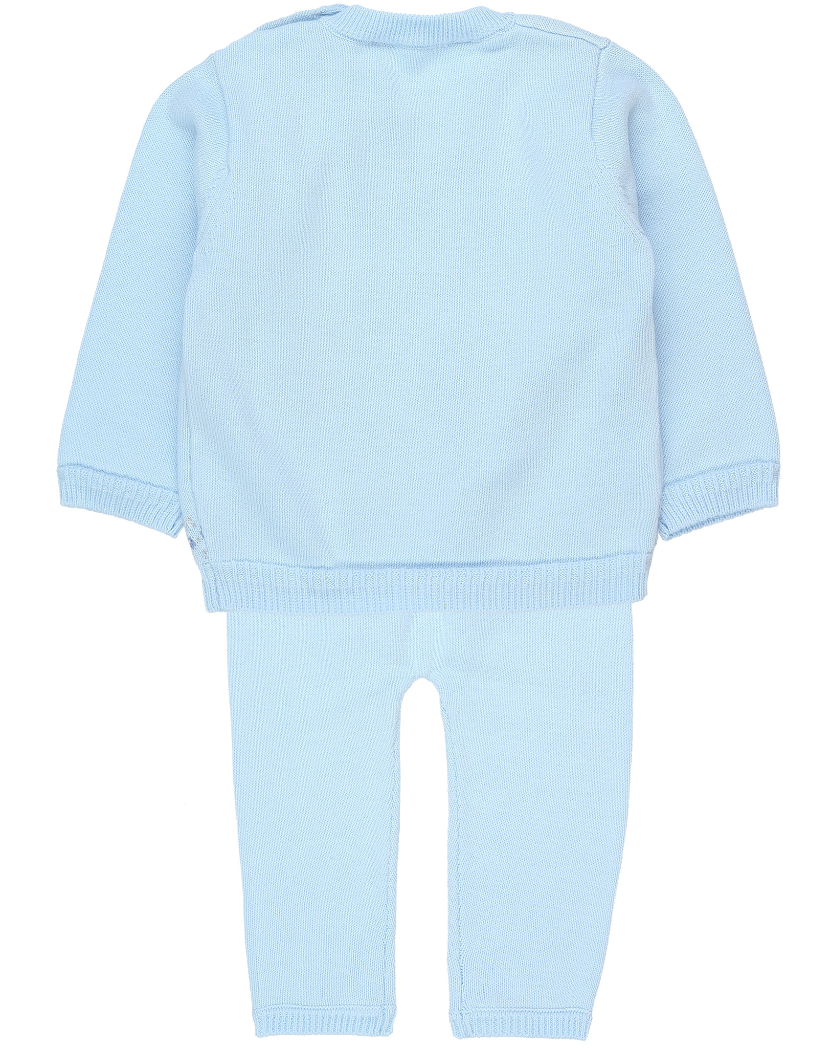 Strickpullover DOG 2-teilig in himmelblau