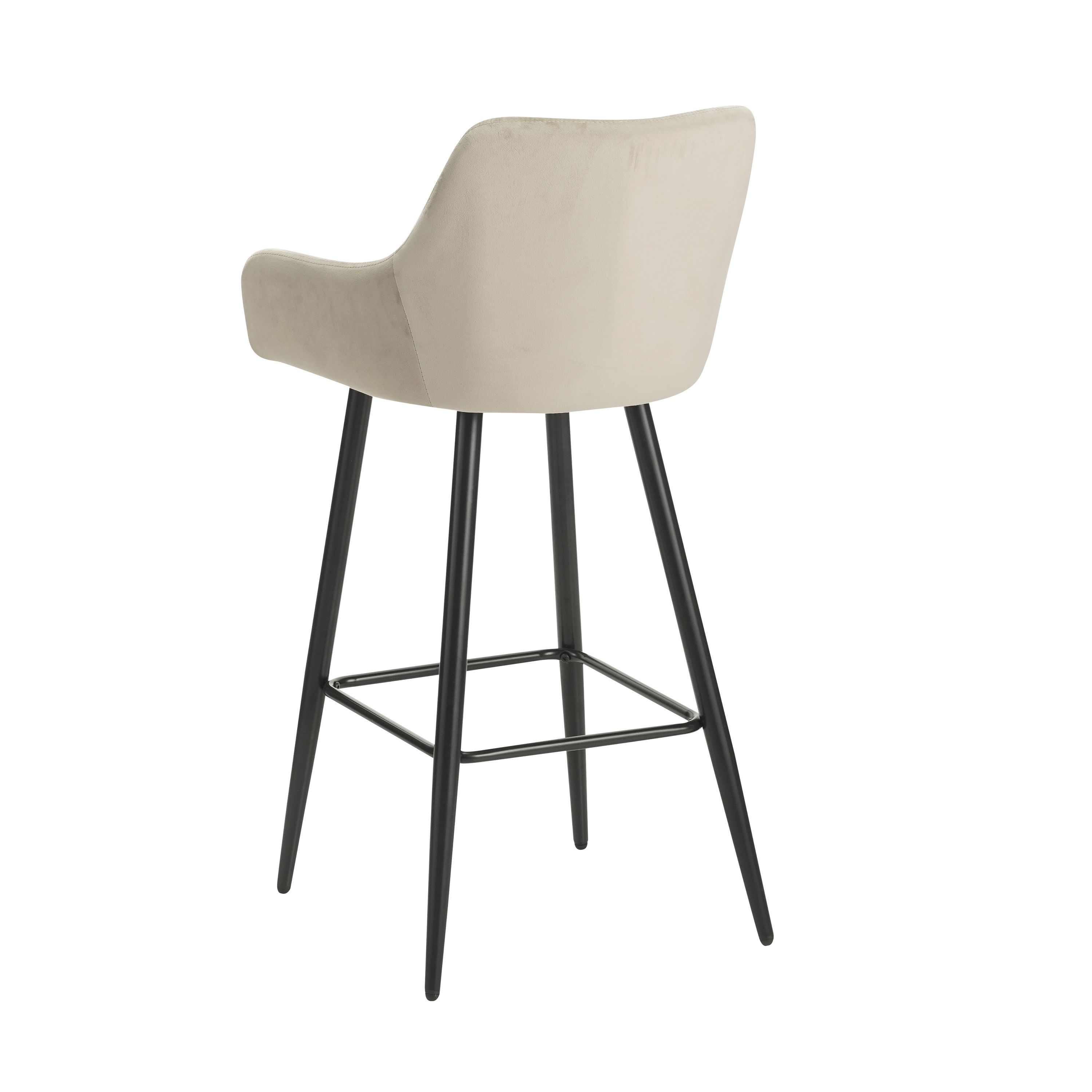 Barhocker Samt LEE 2er Set beige