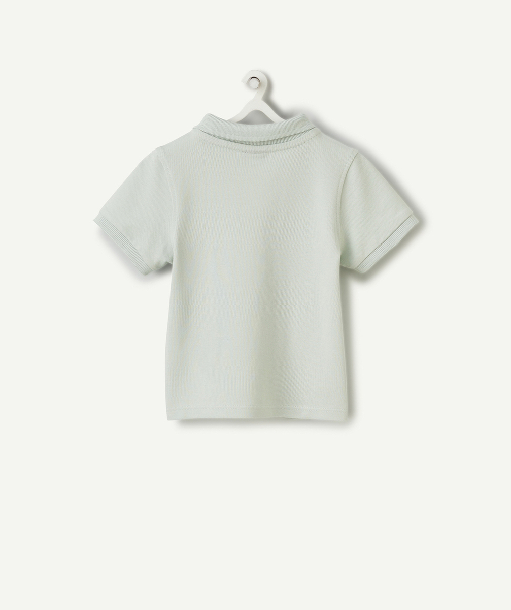 POLO MANCHES COURTES BÉBÉ GARÇON 100% COTON VERT AVEC BRODERIES