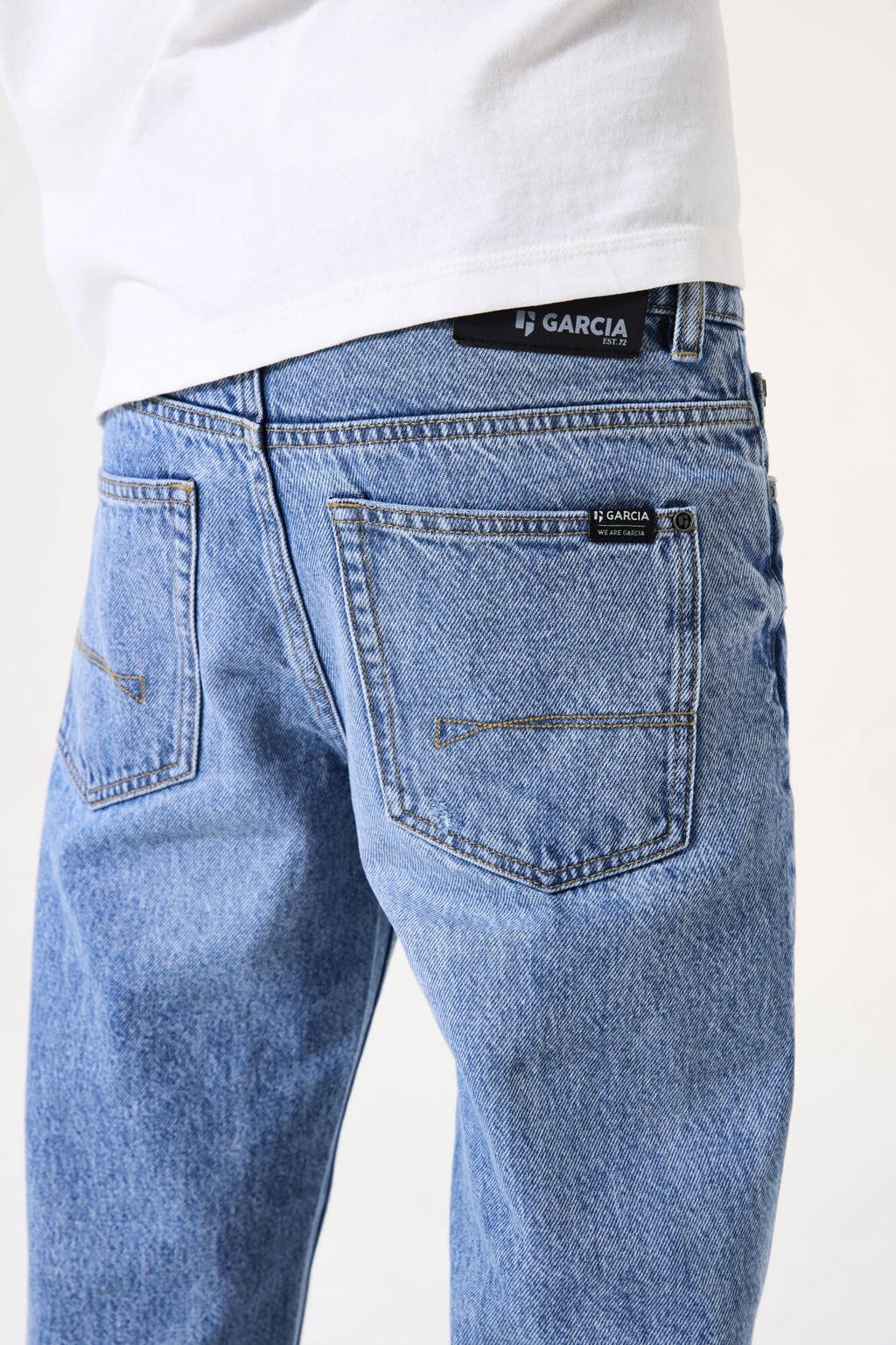 Garcia straight leg jeans medium blue denim