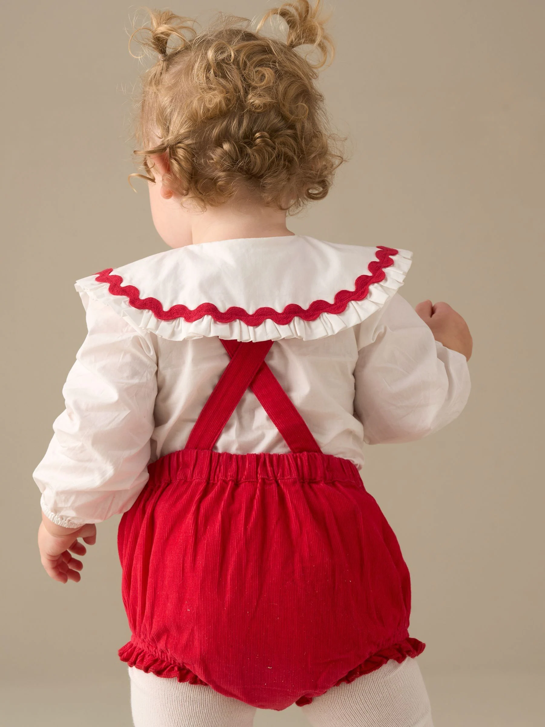 Angel & Rocket Dolly Red Romper And White Rompersuit