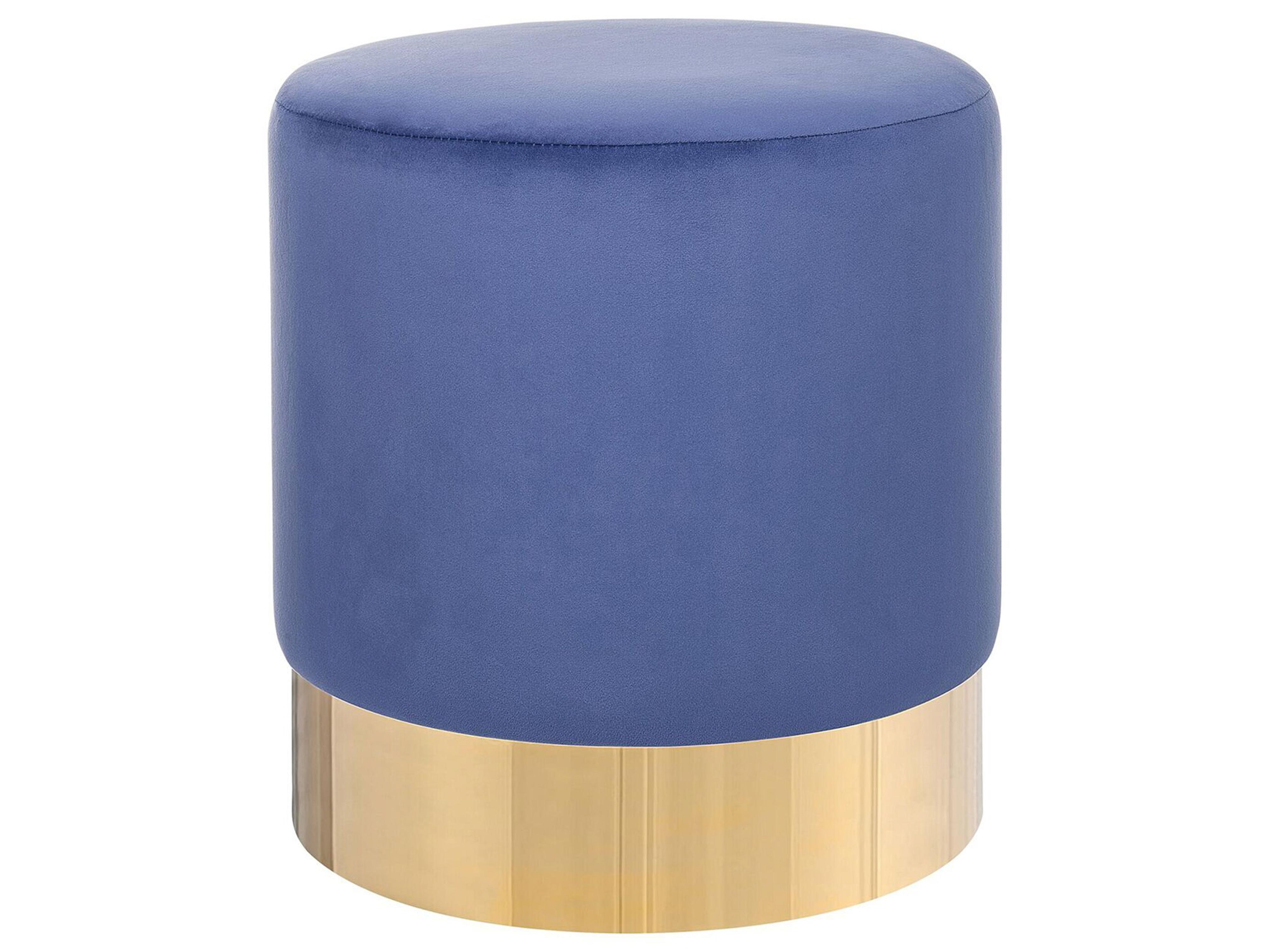 Poef SOPHIA Fluweel Marineblauw