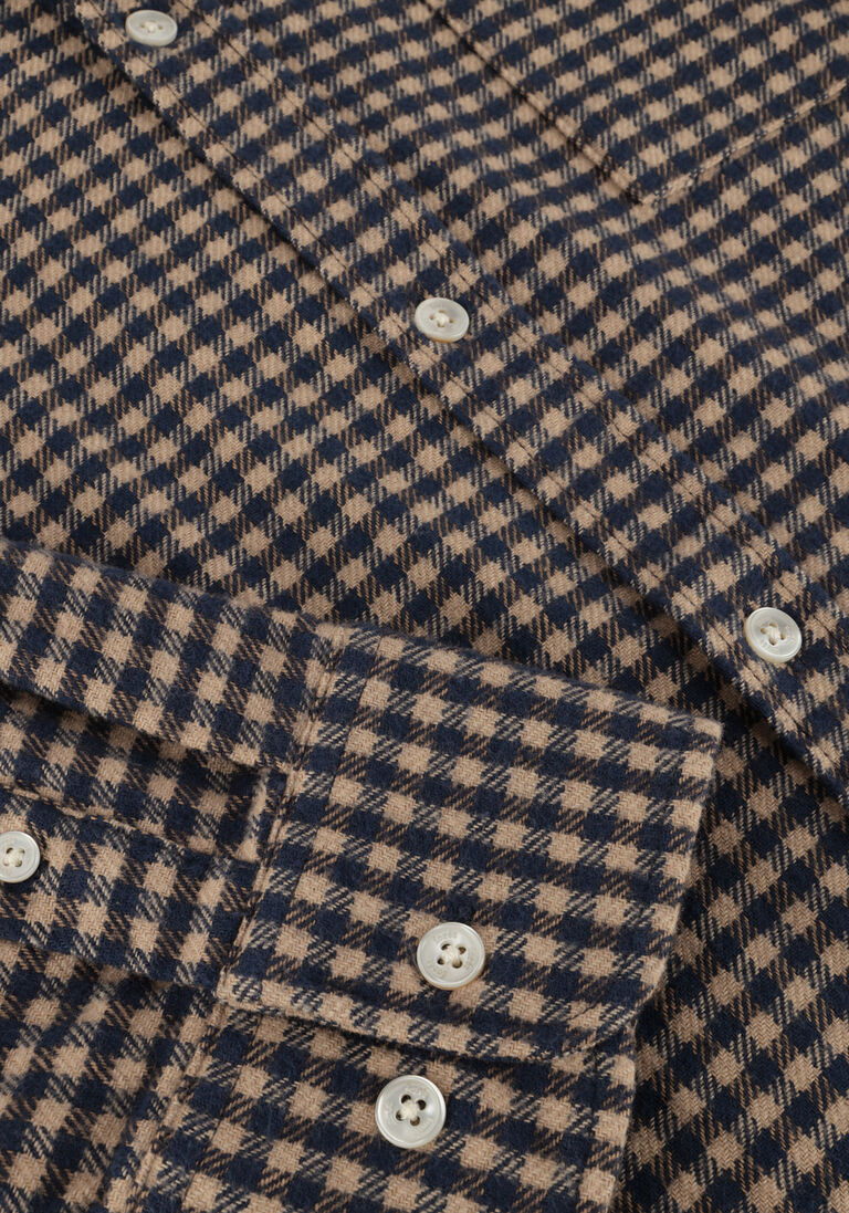 bruine forét casual overhemd creek flannel shirt