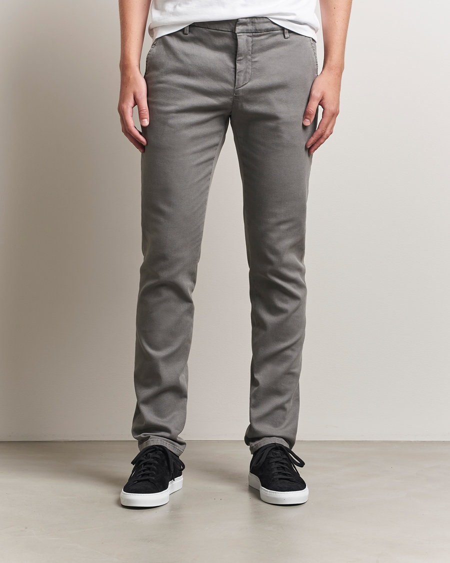 Dondup Spiritisimo Pleated Chinos Light Grey