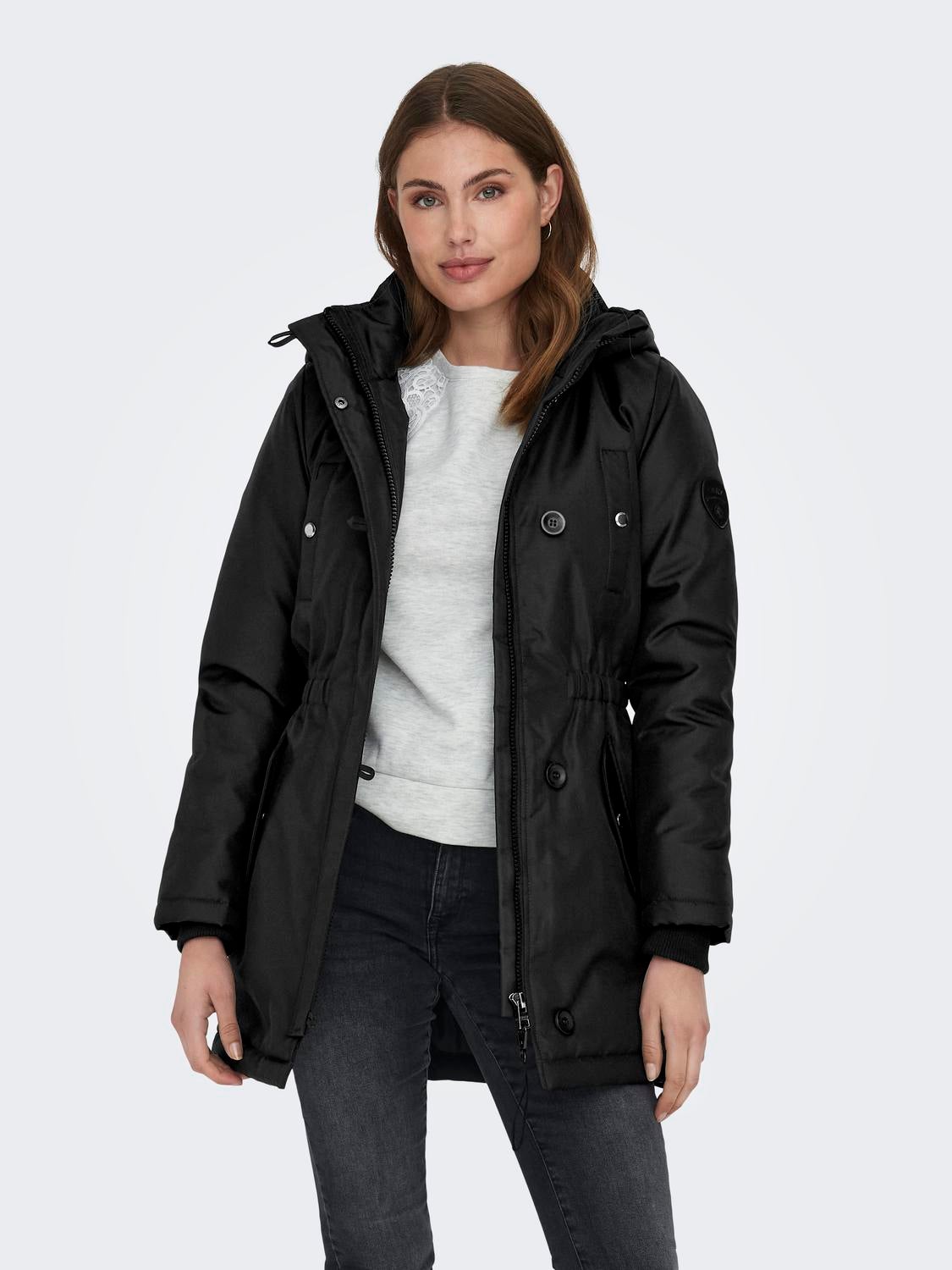 ONLMIE Langer Parka Black