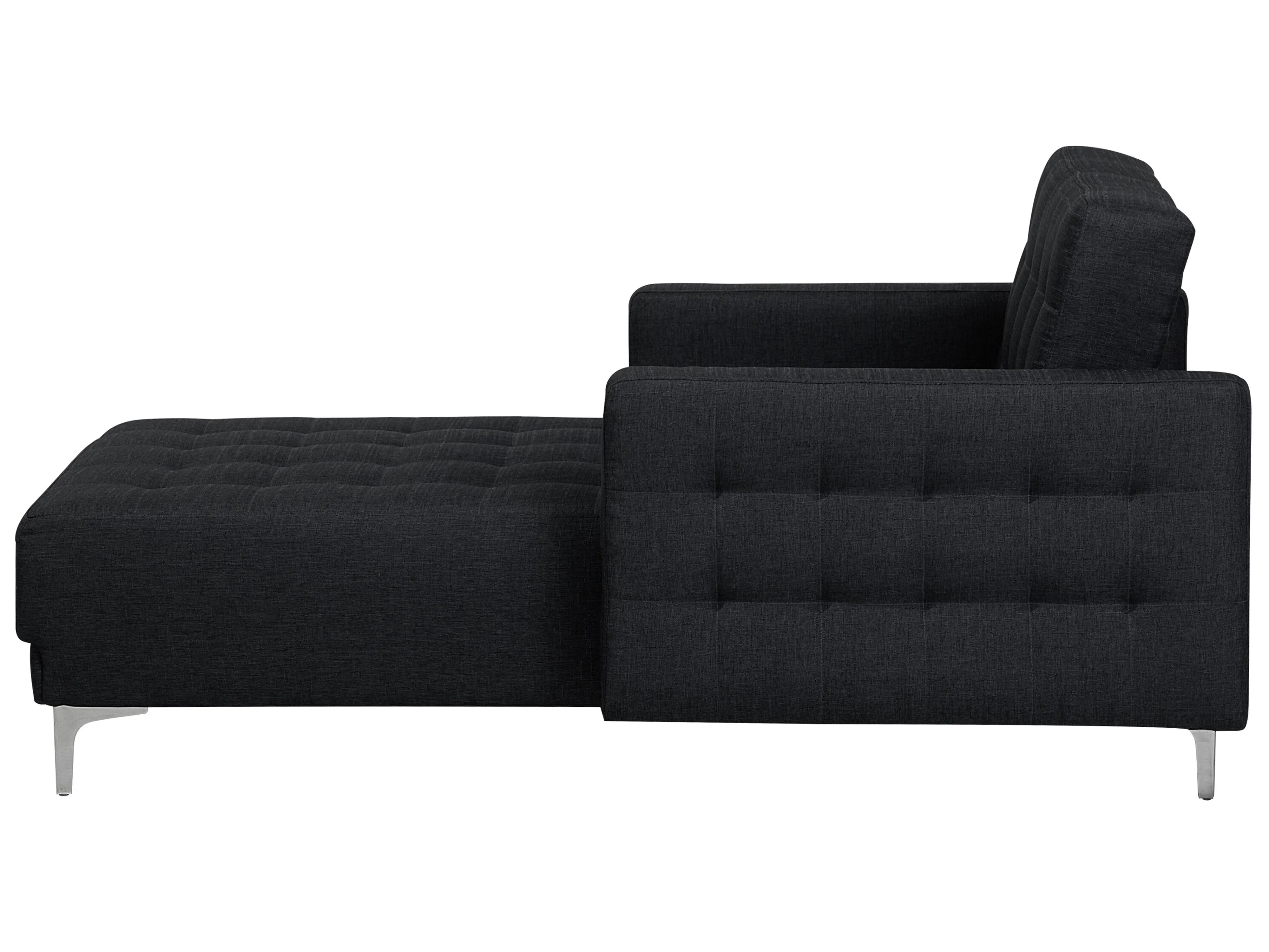 Chaise longue ABERDEEN Stof Grafietgrijs