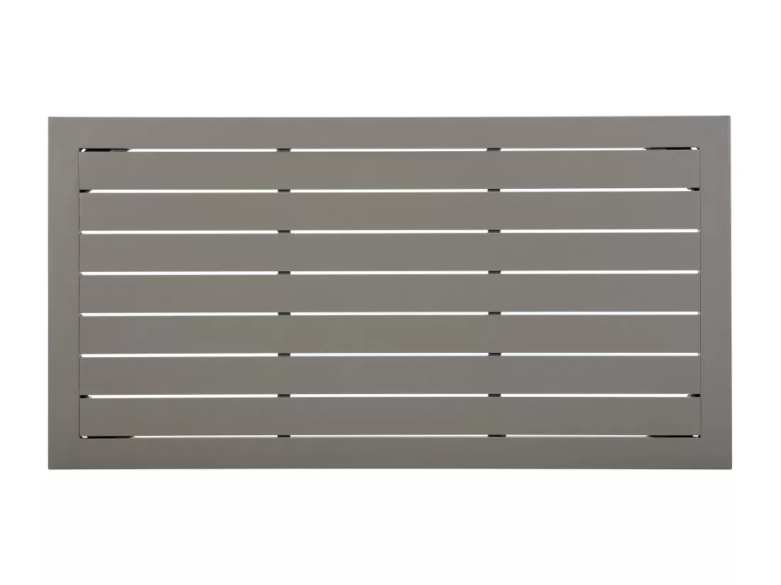 Salon de jardin en aluminium : un canapé 2 places, 2 fauteuils et une table basse - Gris - MILLANA de MYLIA
